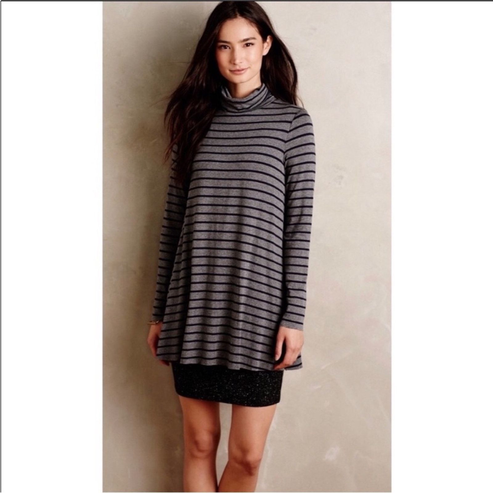 Bailey 44 Bailey44 Turtleneck Dress with Contrast Lining, EUC, Small Size S / US 4 / IT 40 - 3 Thumbnail