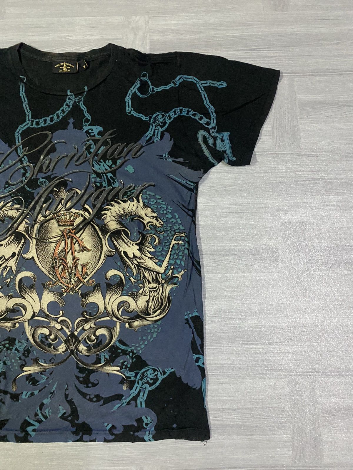Ed Hardy Vintage Y2K Crristian Audigier Dragon Crown T-Shirt Size US S / EU 44-46 / 1 - 4 Thumbnail