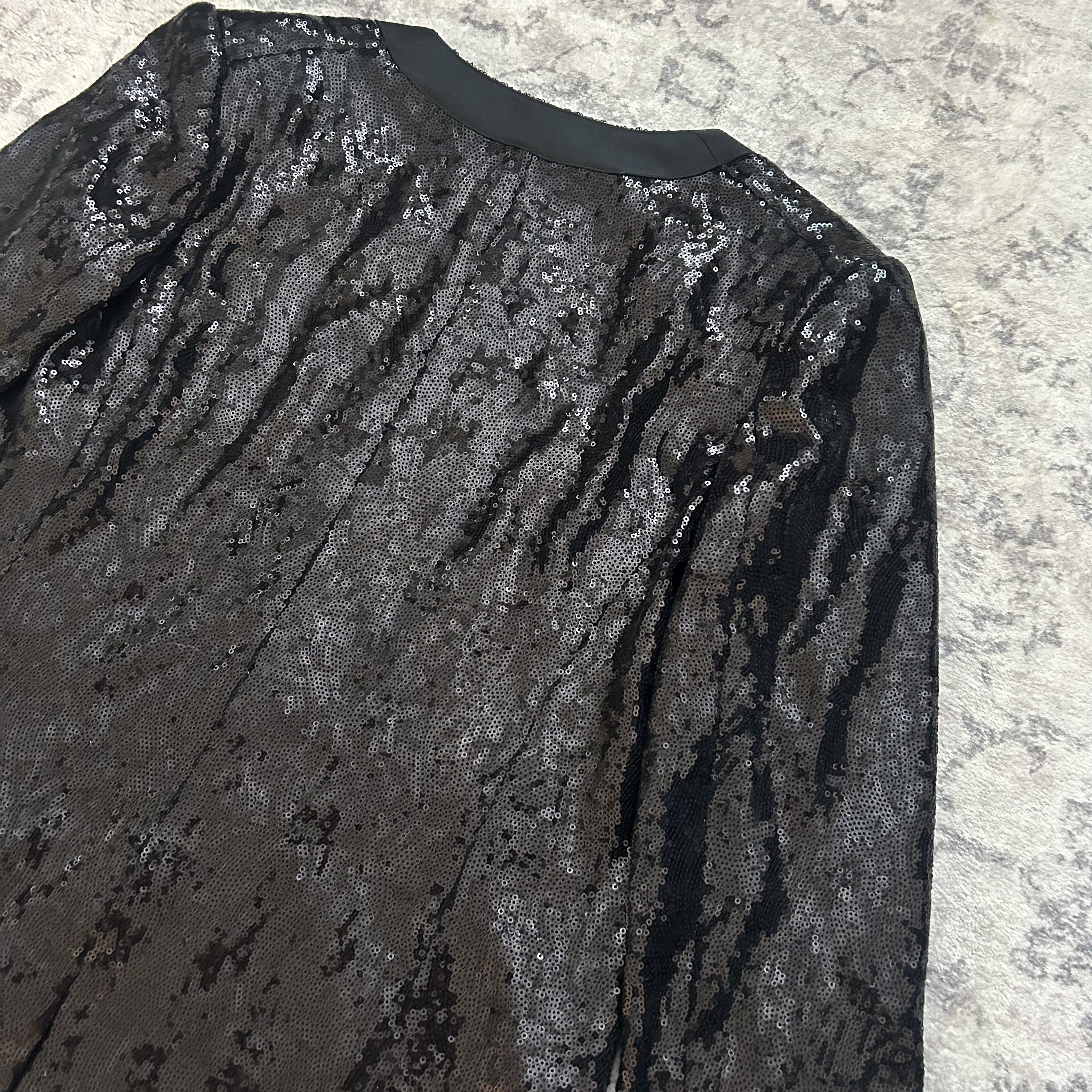 Balmain Balmain Black Sequin Blazer Size 40S - 4 Thumbnail