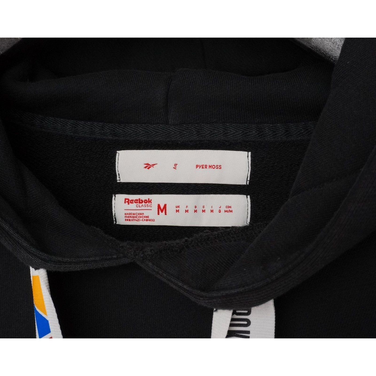 Pyer Moss × Reebok Reebok pyer moss limited oversized black sweatshirt hoodie Size US M / EU 48-50 / 2 - 6 Thumbnail