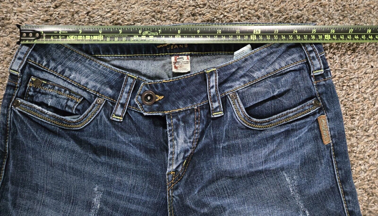 Designer Womens Silver Tuesday Distressed Jean Size W29/31 *tailored* Size 29" - 3 Thumbnail