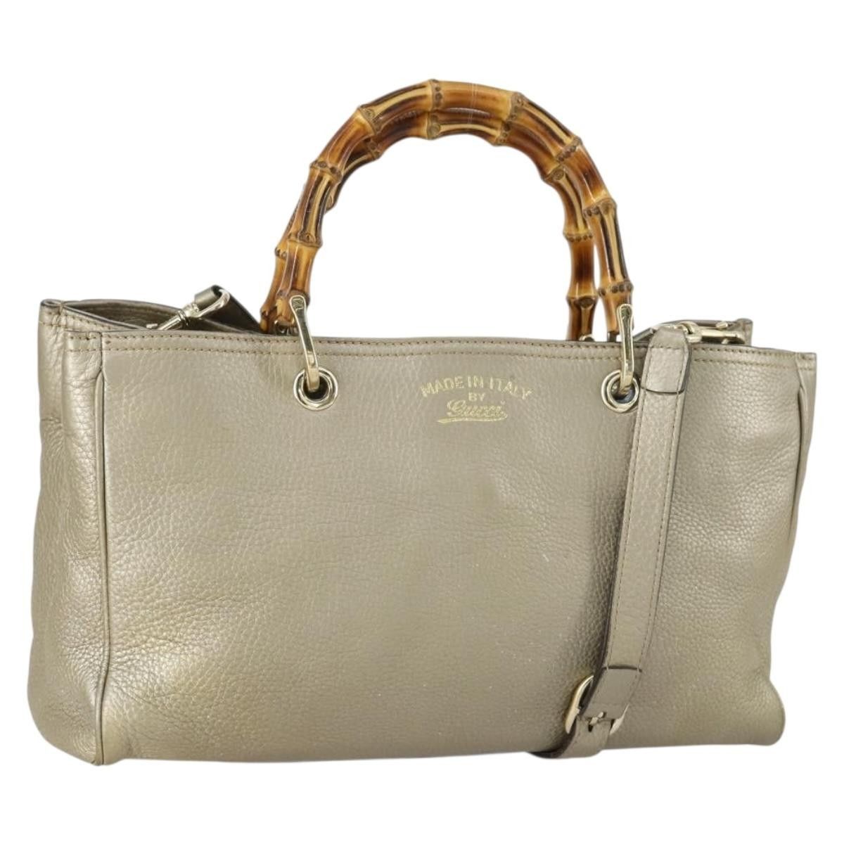 Gucci Gucci Bamboo Shopper Tote Leather Size ONE SIZE - 1 Thumbnail