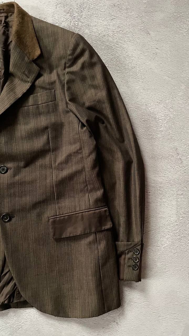 Prada Vintage Prada Milano Brown Striped Blazer 48R Size Luxury Size 48R - 4 Thumbnail