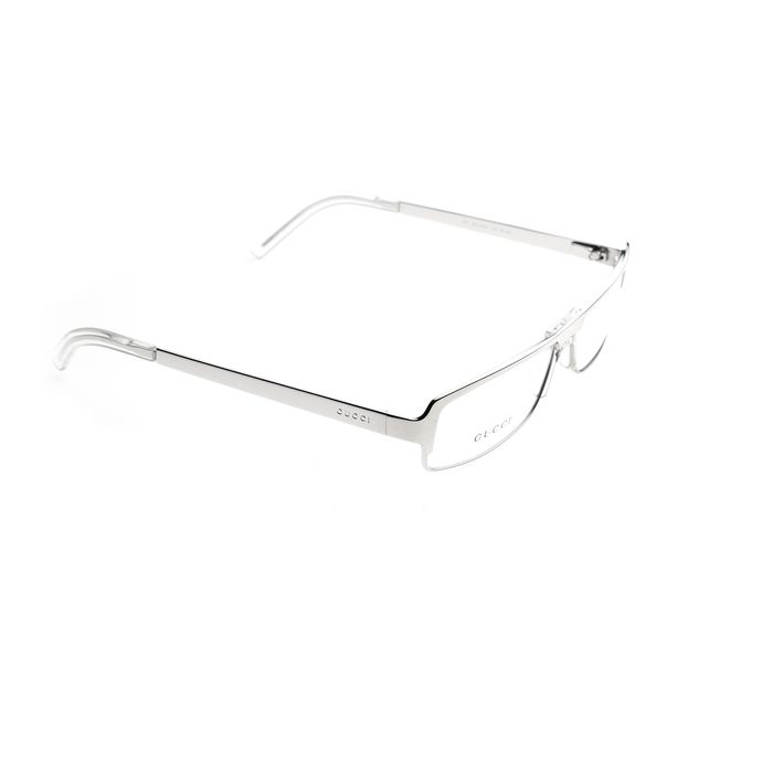 Gucci Gucci '90s Silver Rectangular Metal Glasses | Grailed