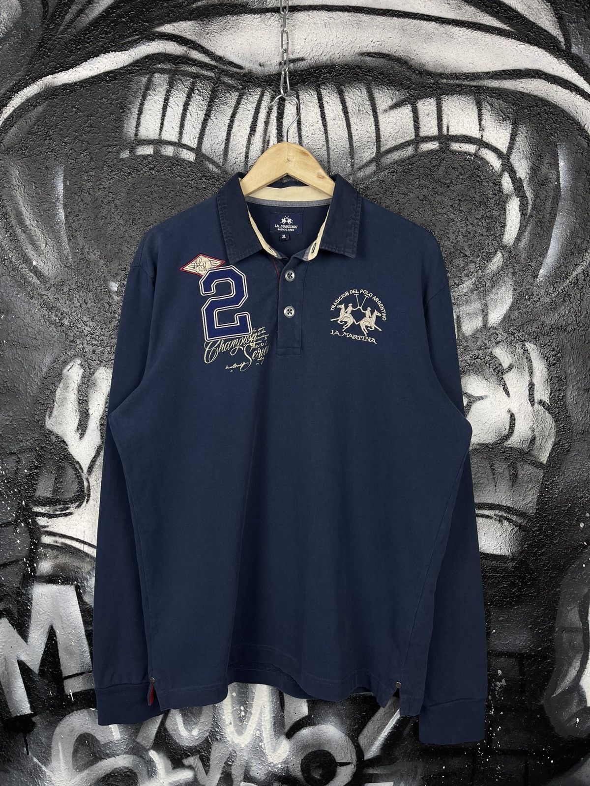 Vintage La Martina Rugby Long Sleeve Polo Men’s Size XL Size US XL / EU 56 / 4 - 2 Thumbnail