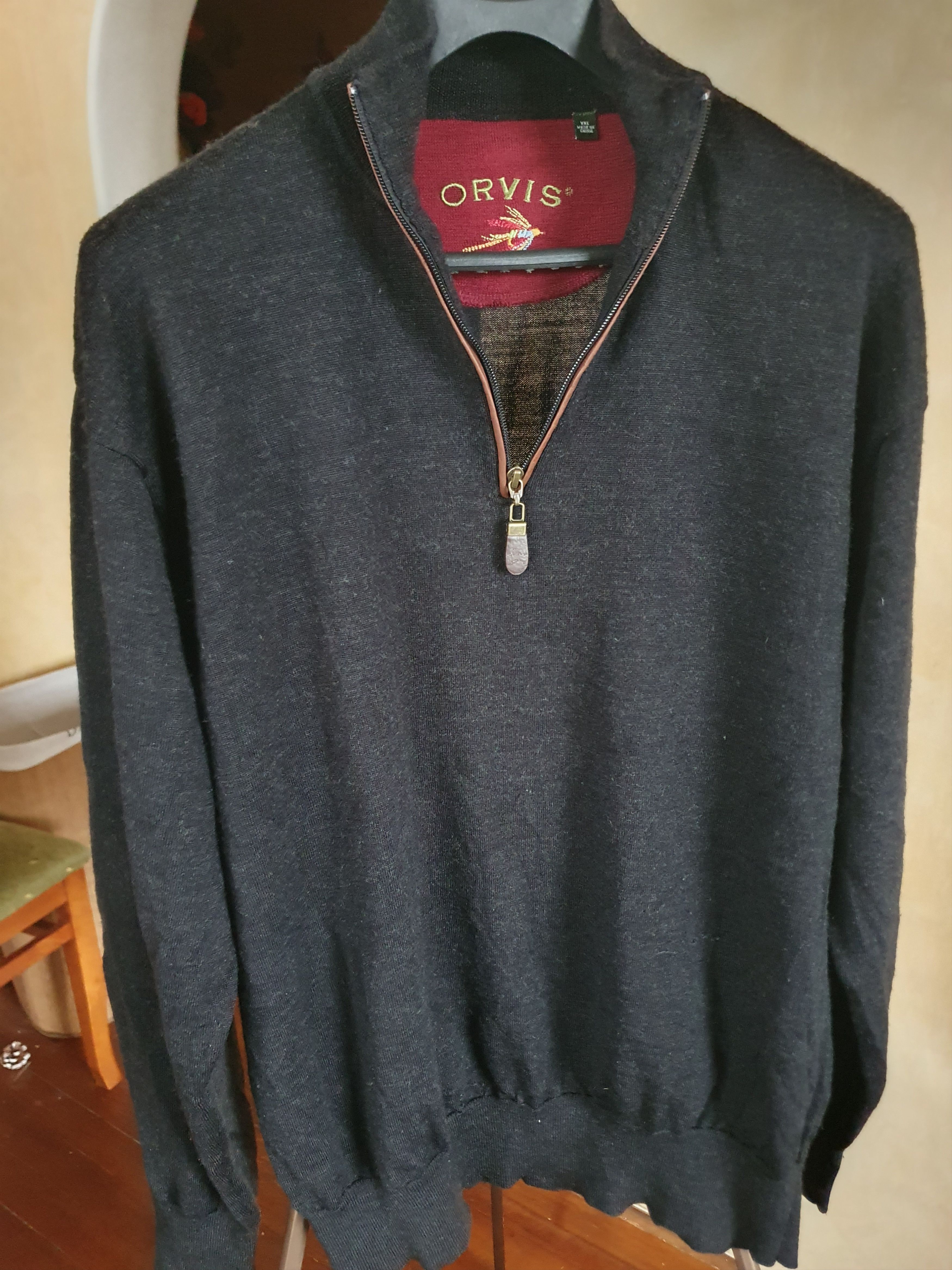 Orvis Orvis 1/4 Zip 100% Merino Wool Sweater Fly Fishing Gorpcor Size US XXL / EU 58 / 5 - 6 Thumbnail