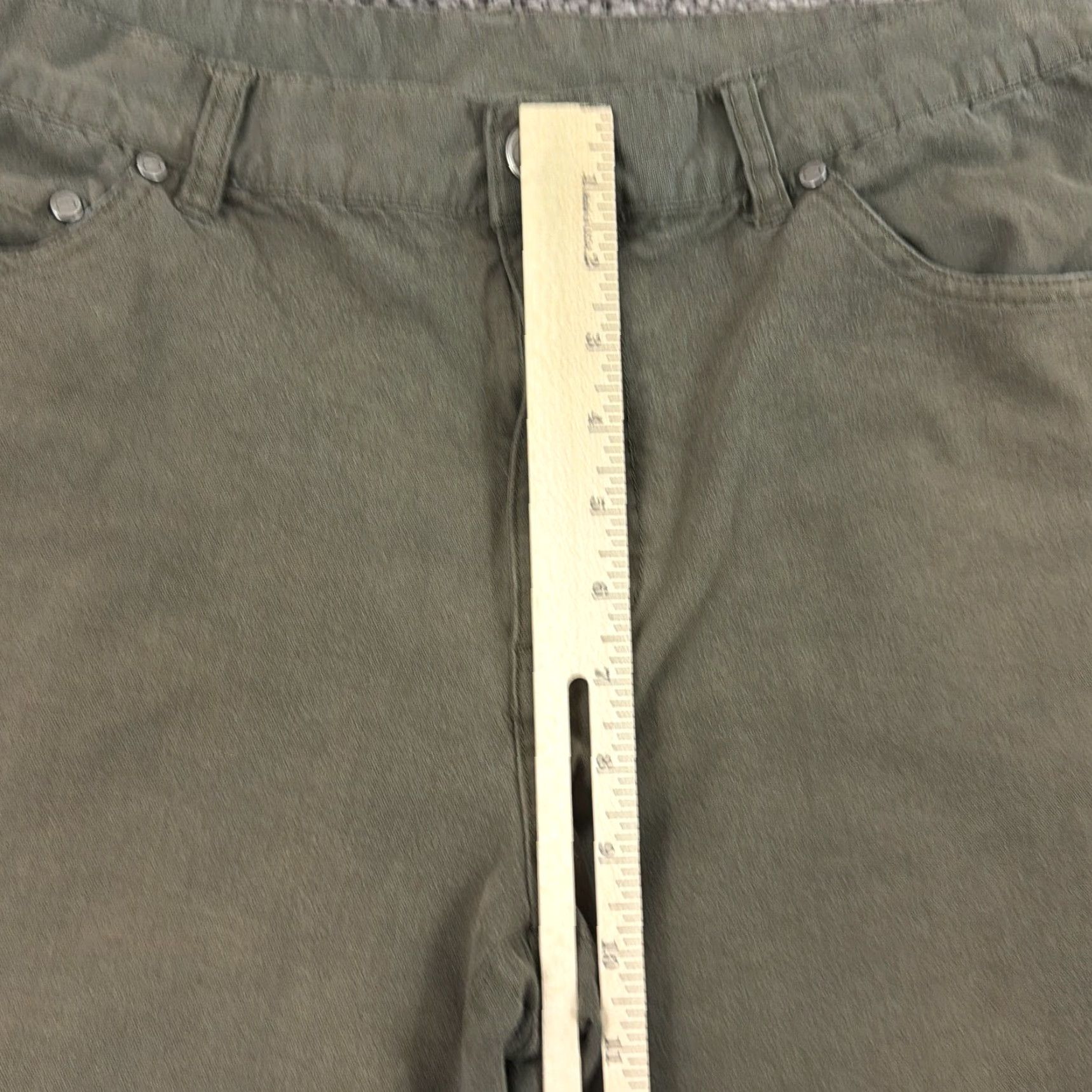 Vintage Free Fly Pants Men 31 Green Chino Cotton Spandex Stretch Mid Rise Straight Size US 31 - 5 Thumbnail