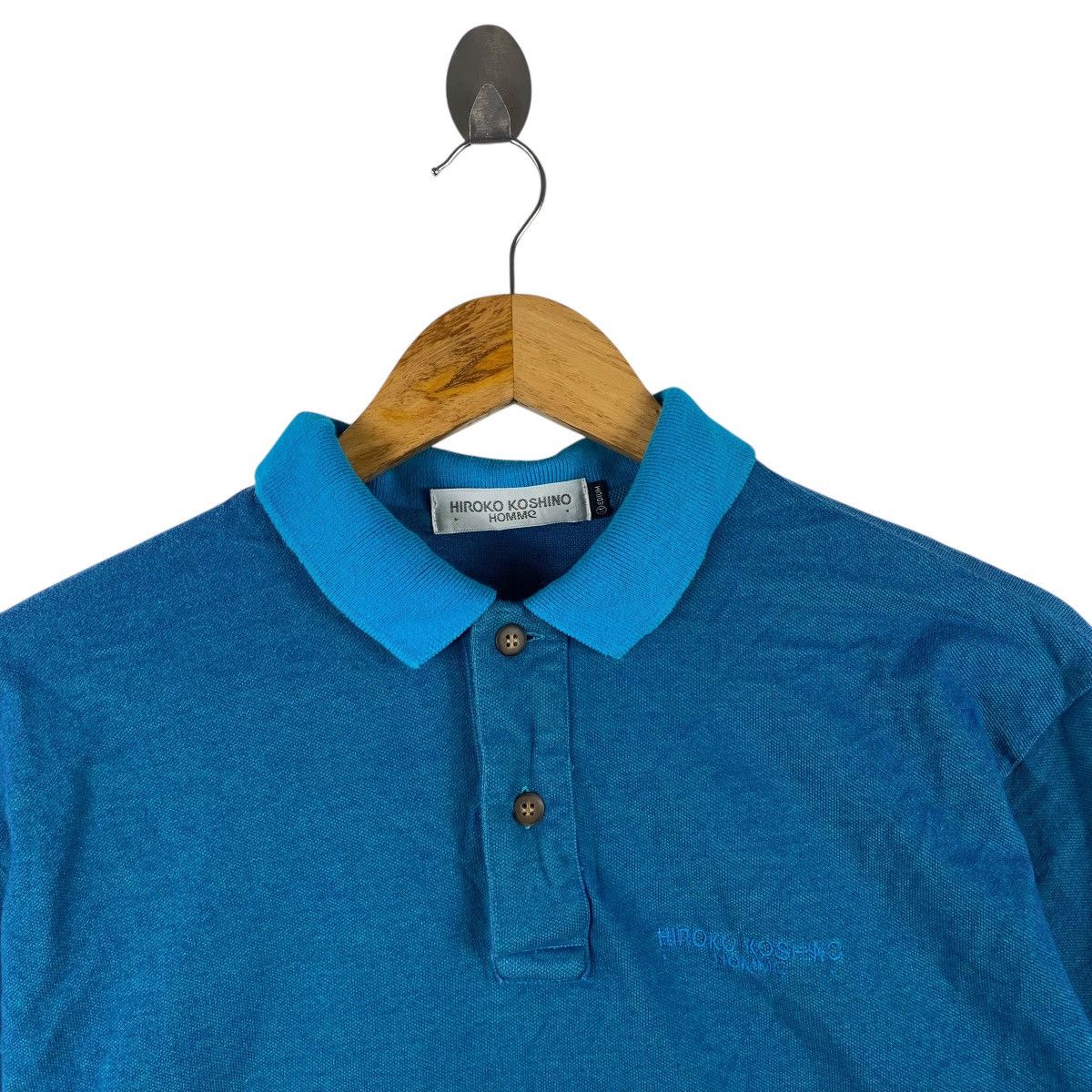 Hiroko Koshino Homme Vintage HIROKO KOSHINO HOMME Collection Polo Tee Shirt Top Size US M / EU 48-50 / 2 - 4 Thumbnail