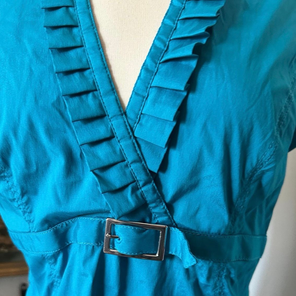 Other express design studio blue buckle blouse Size M / US 6-8 / IT 42-44 - 2 Thumbnail