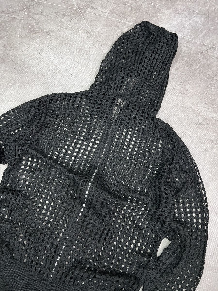 Le Grande Bleu (L.G.B.) Vintage Knitted Black mesh Hoodie LGB Y2K style japanese Size US M / EU 48-50 / 2 - 7 Thumbnail