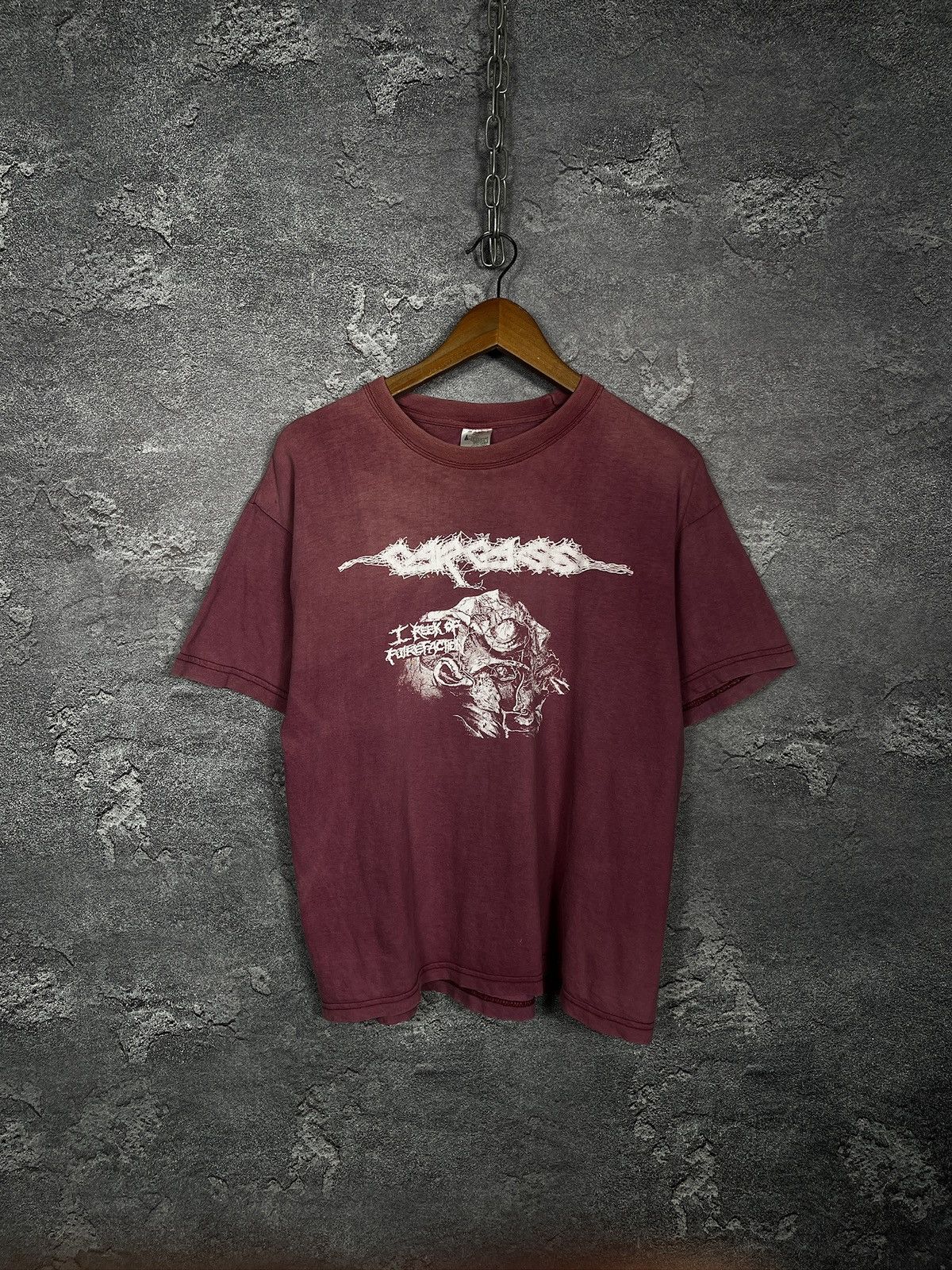 Band Tees Vintage 90s Carcass Reek of Putrefaction Band Rock T-shirt Size US XL / EU 56 / 4 - 1 Thumbnail