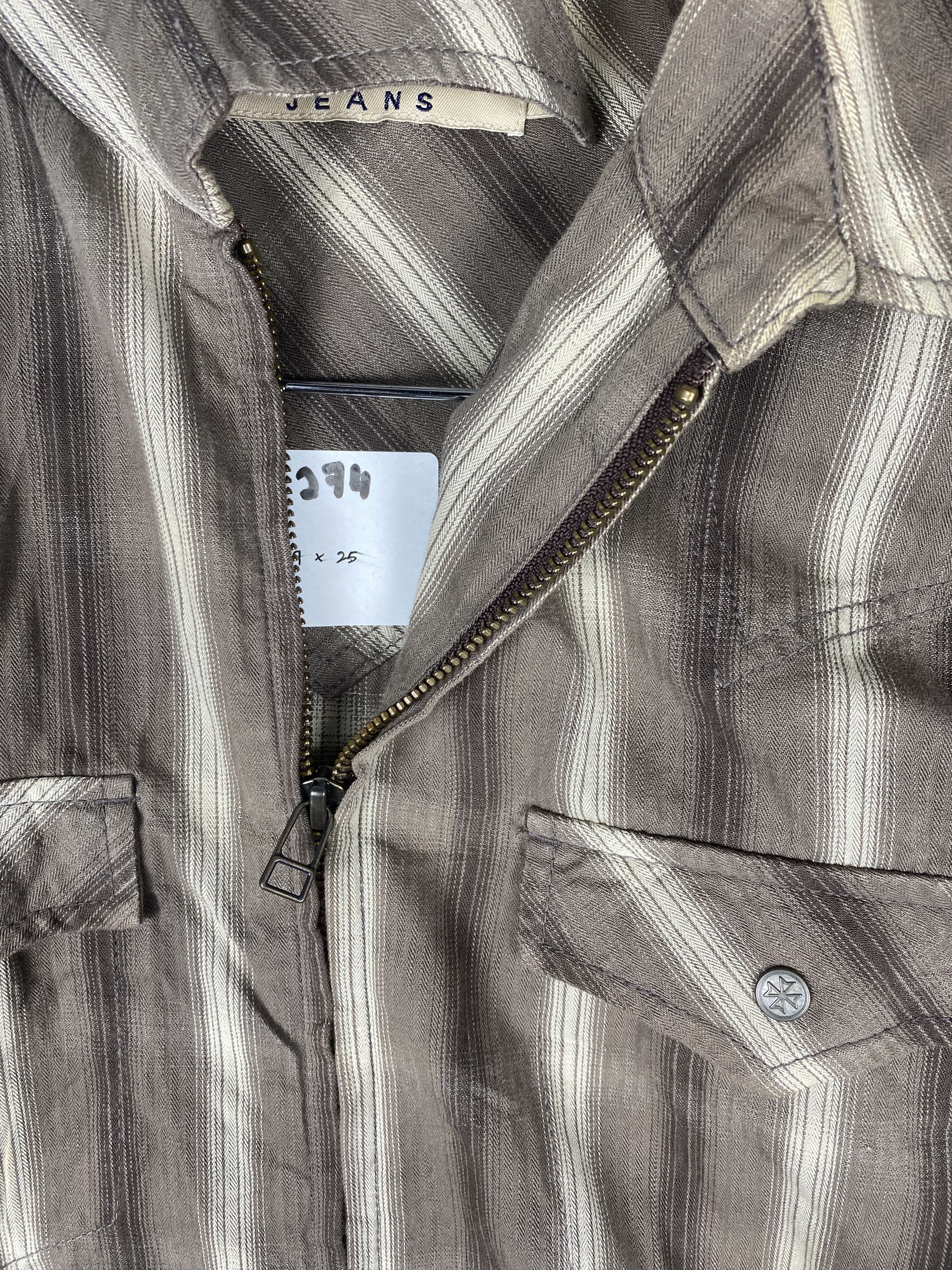 Canvas Vintage Kansai Jeans Striped Double Pocket Long Sleeve Shirt Size US M / EU 48-50 / 2 - 7 Thumbnail