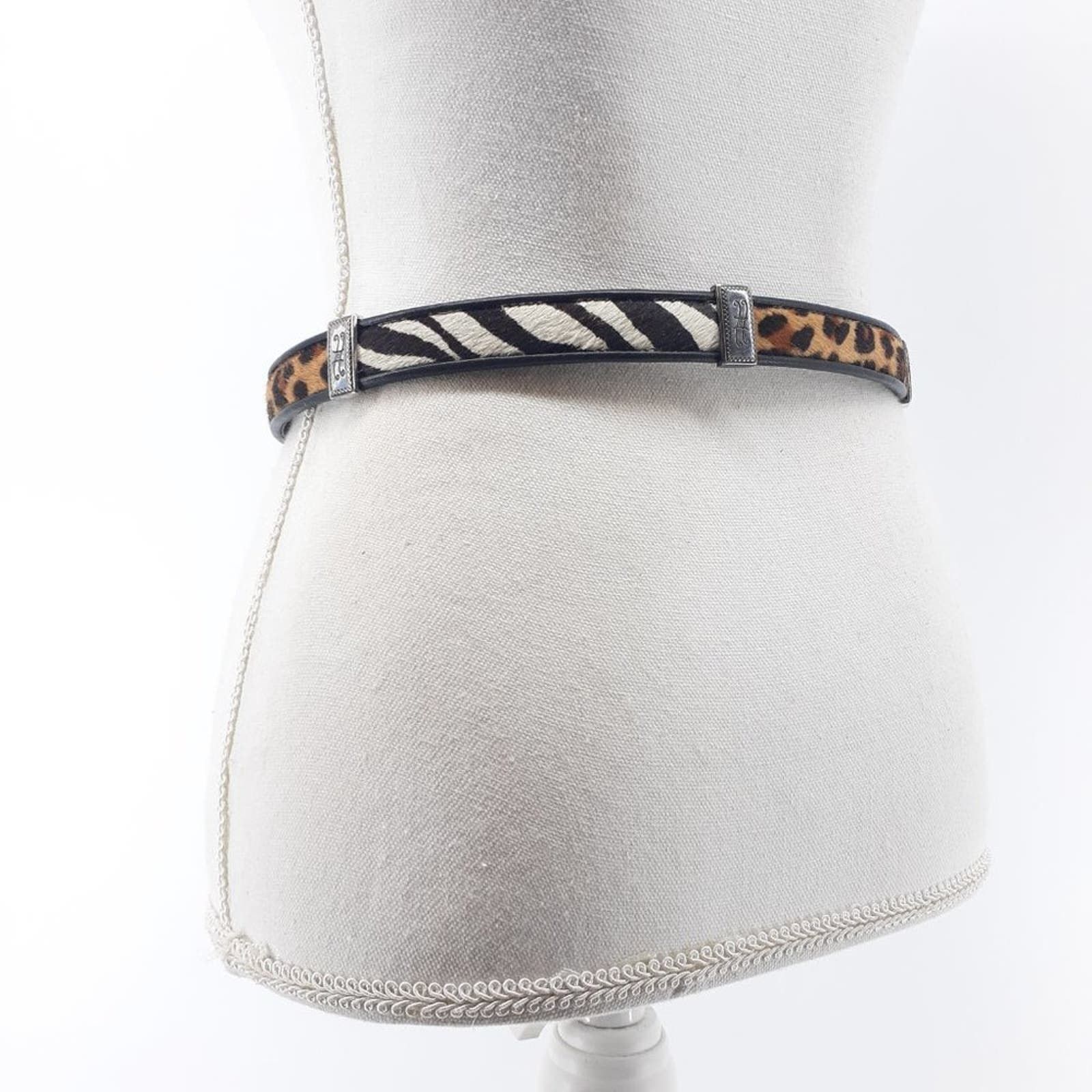 Brighton Vintage Brighton Belt Calf Hair Fur Zebra leopard Croc M Size ONE SIZE - 10 Thumbnail