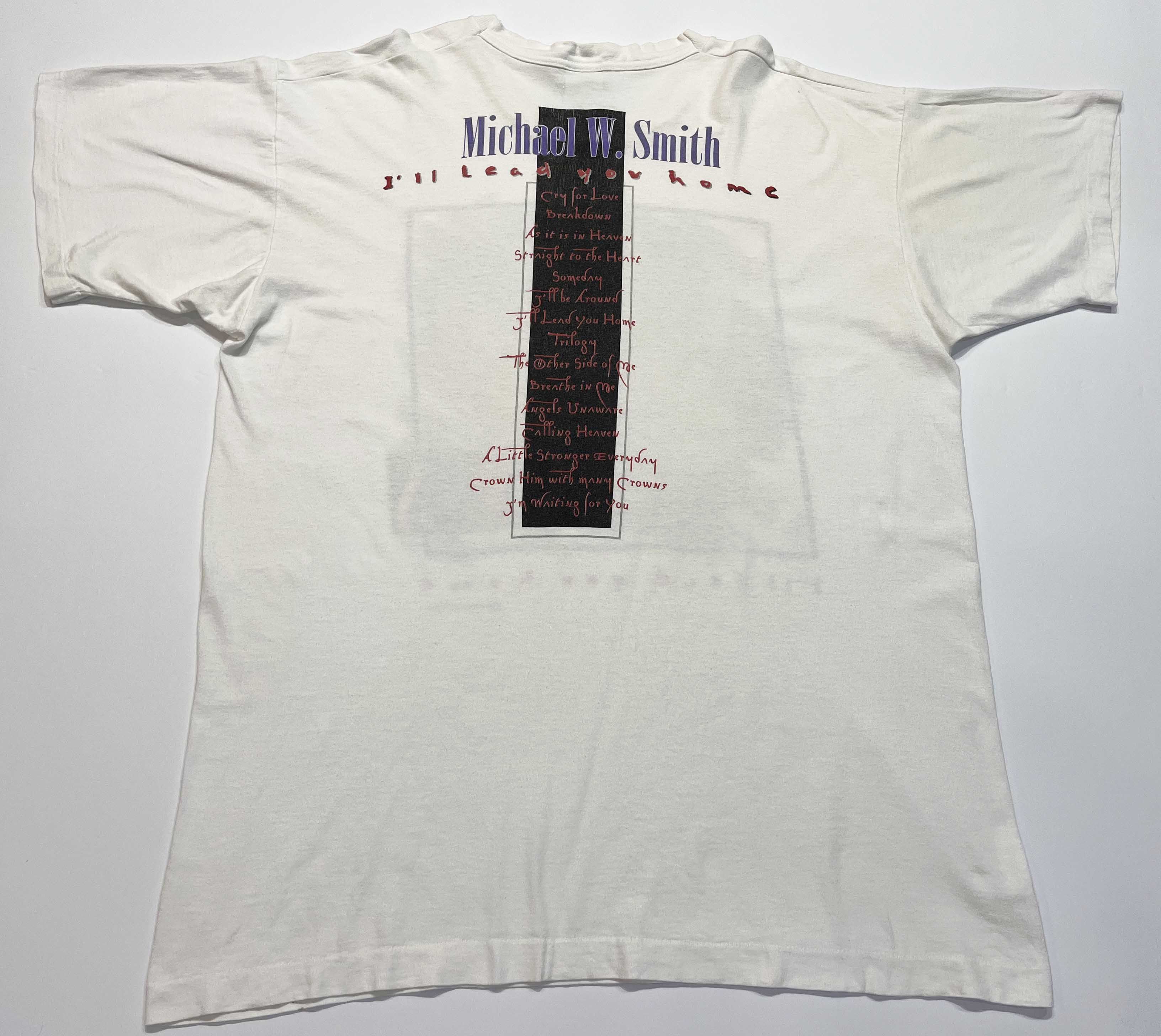 Fruit Of The Loom Vintage 1996 Michael W. Smith I'll Lead You Home MWS T-Shirt Size US XL / EU 56 / 4 - 4 Thumbnail