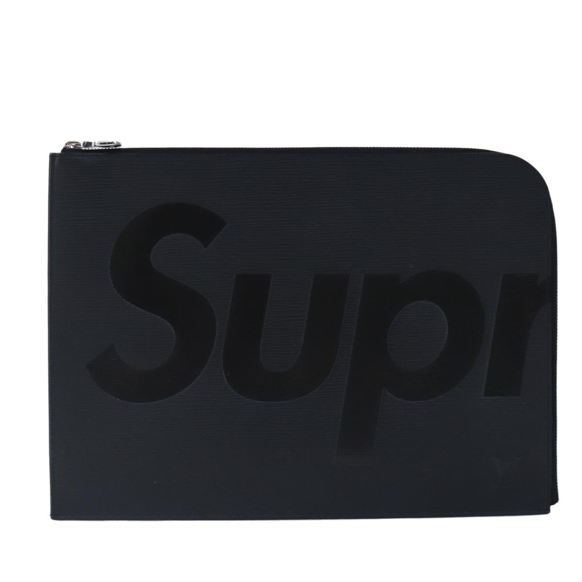 Louis Vuitton Pochette Zippée Black Leather Clutch Bag (Pre-Owned) Size ONE SIZE - 1 Thumbnail