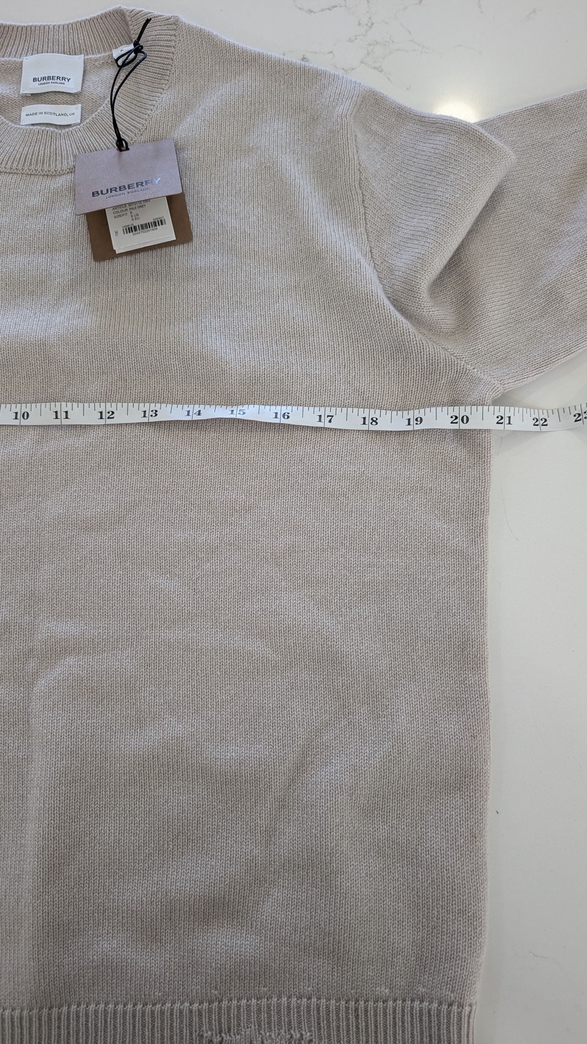 Burberry BURBERRY Grey 100% Cashmere Crew Neck Made in Scotland Size US S / EU 44-46 / 1 - 11 Thumbnail