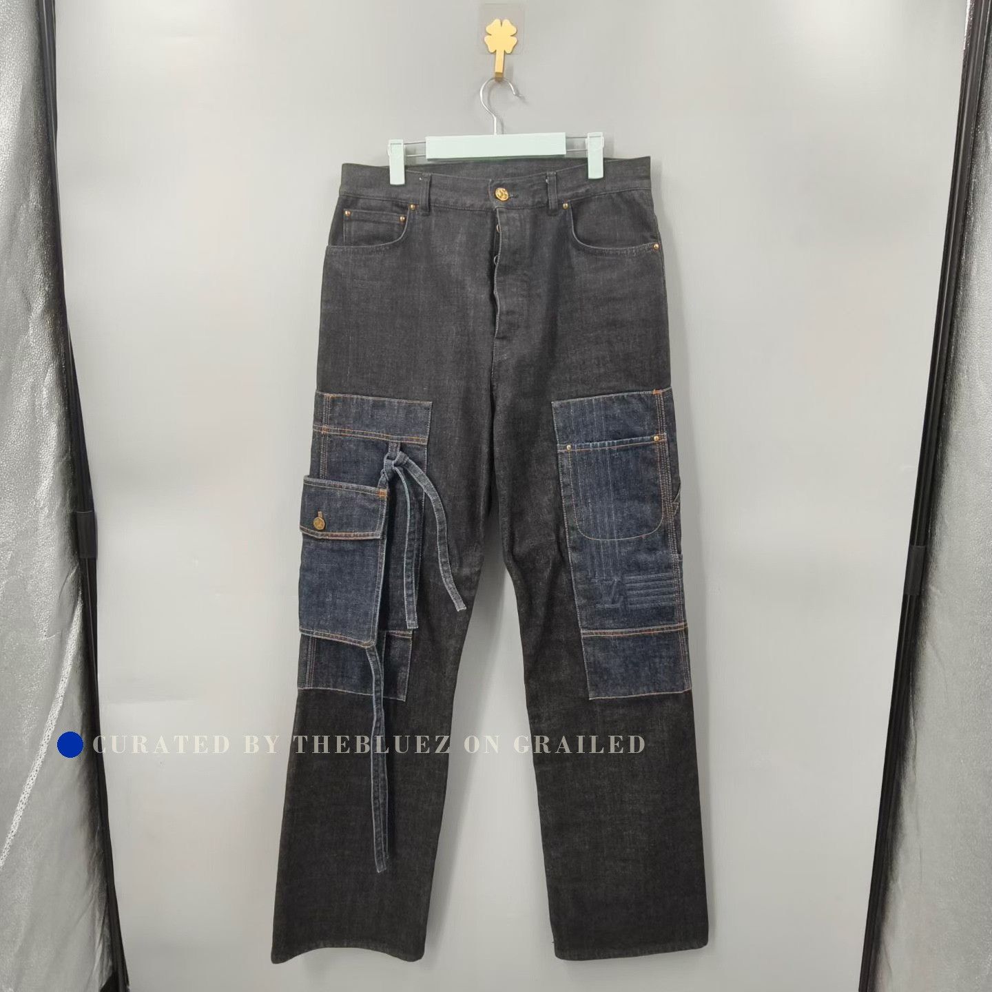 Louis Vuitton Louis Vuitton Butterfly Strap Denim Pants Size 32" / US 10 / IT 46 - 1 Thumbnail