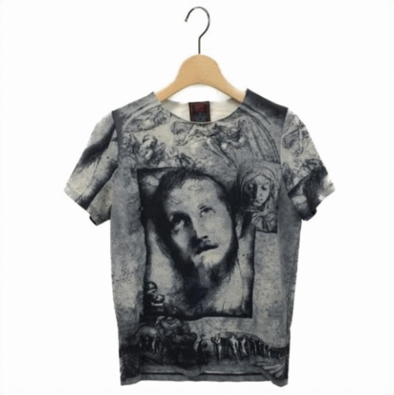 Jean Paul Gaultier Archive Renaissance Artwork Mesh Tattoo Top Size XL / US 12-14 / IT 48-50 - 1 Thumbnail