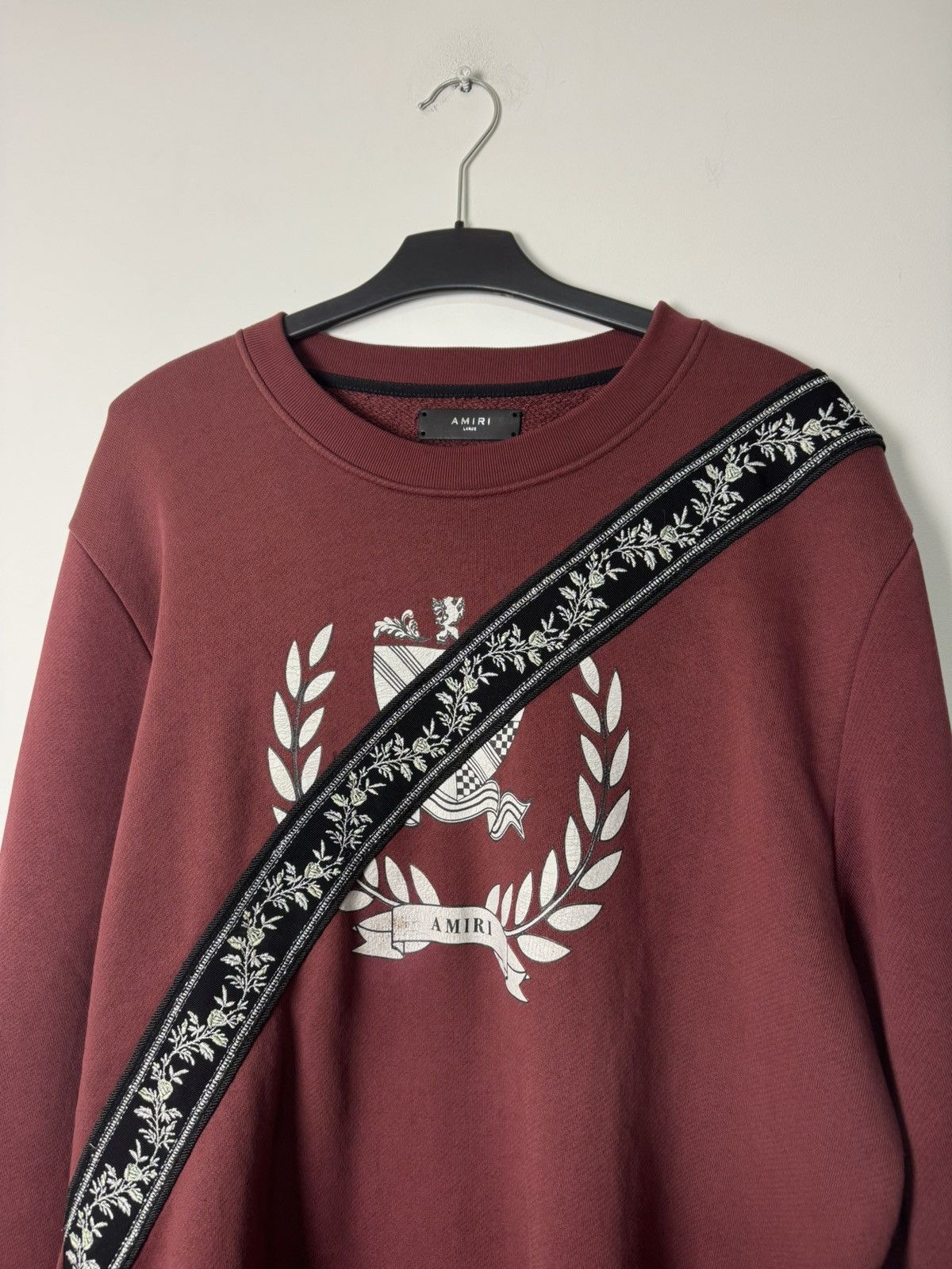 Amiri Amiri Sweatshirt Crewneck Maroon Burgundy Luxury Designer Size US L / EU 52-54 / 3 - 4 Thumbnail