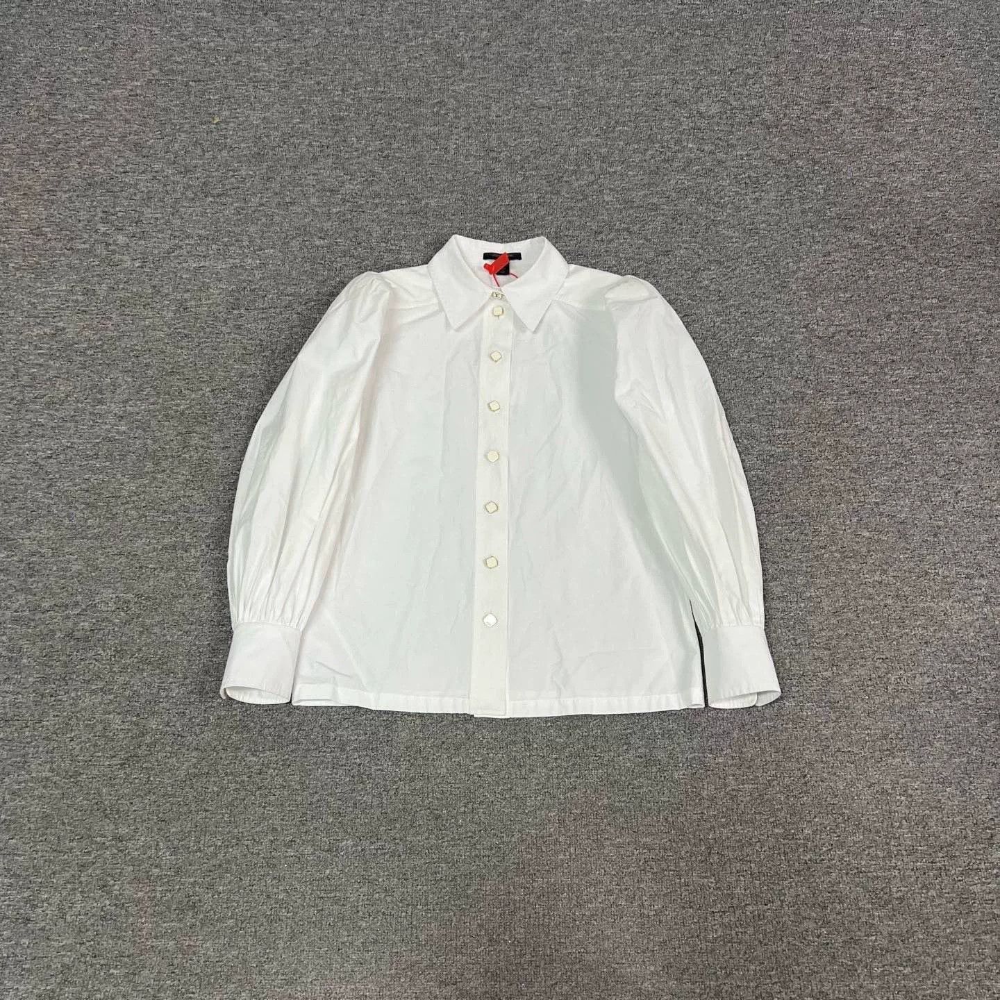 Louis Vuitton Louis Vuitton White Long-Sleeve Shirt Size S / US 4 / IT 40 - 1 Thumbnail