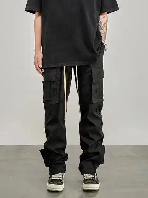 Vintage stack utility yuppie flared cargo pants Size US 34 / EU 50 - 4 Thumbnail