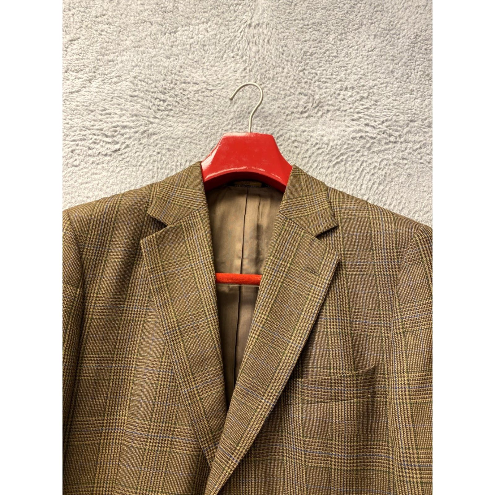Brooks Brothers BROOKS BROTHERS 346 Blazer Jacket Glen Plaid Brown Wool 42R Mens Size 42R - 2 Thumbnail