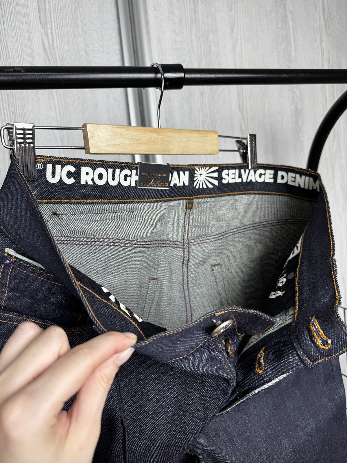 Other Upper Class Denim Rough Japan Selvage 12 oz Raw T3T Kurabo Size US 33 - 15 Thumbnail