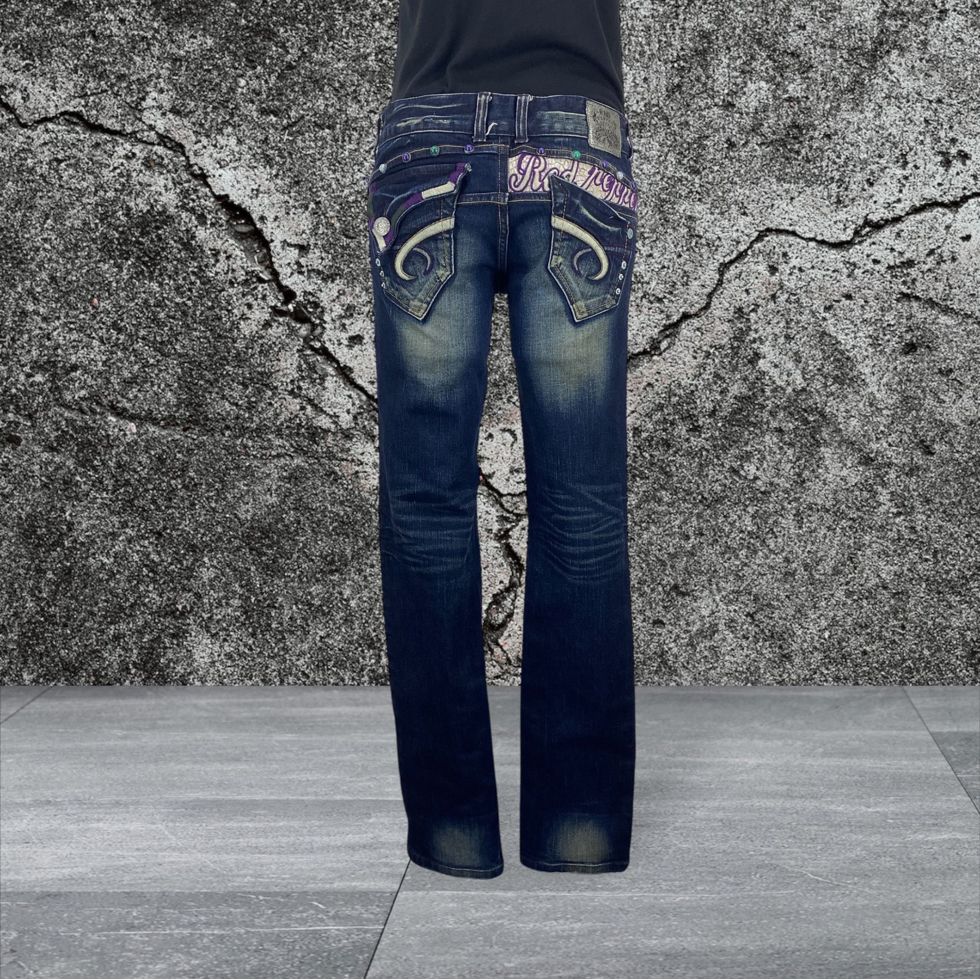 Japanese Brand Red Pepper Skinny Jeans Japanese Embroidered Jeans Size 28" / US 6 / IT 42 - 2 Thumbnail