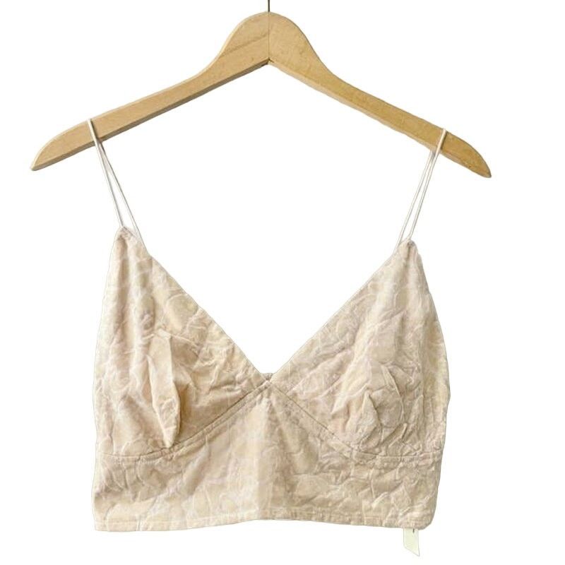 Free People New FP ONE Carrie Flocked Adjustable Bralette SMALL Smocked Size S / US 4 / IT 40 - 2 Thumbnail