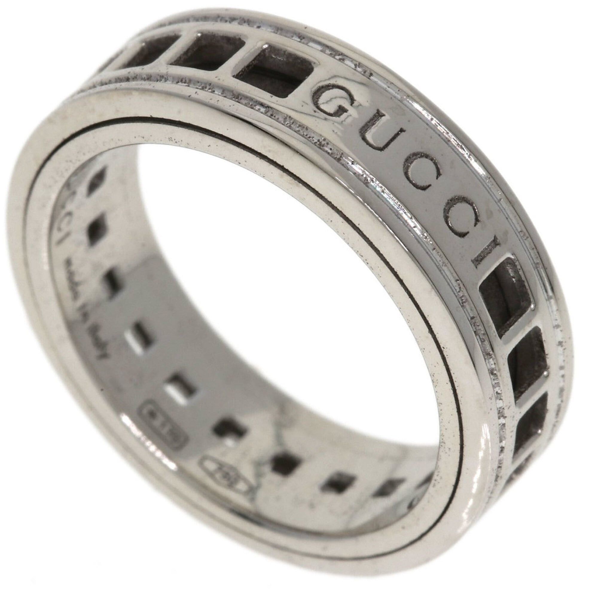 Gucci Gucci Scroll #8 Ring, 18K White Gold, Women's. Size ONE SIZE - 1 Thumbnail