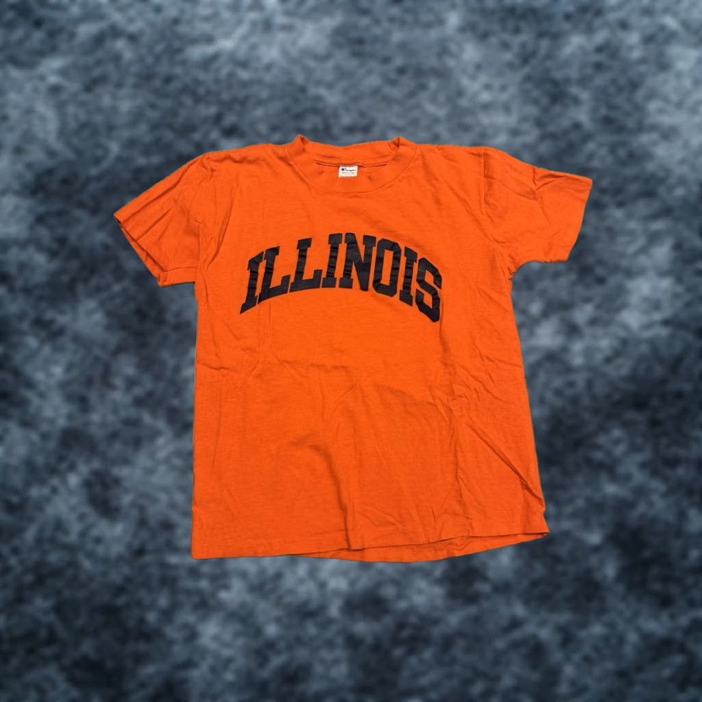 Champion VINTAGE Champion University Of Illinois Spellout Shirt M Orange 80s Men’s/Adult Size US M / EU 48-50 / 2 - 1 Thumbnail