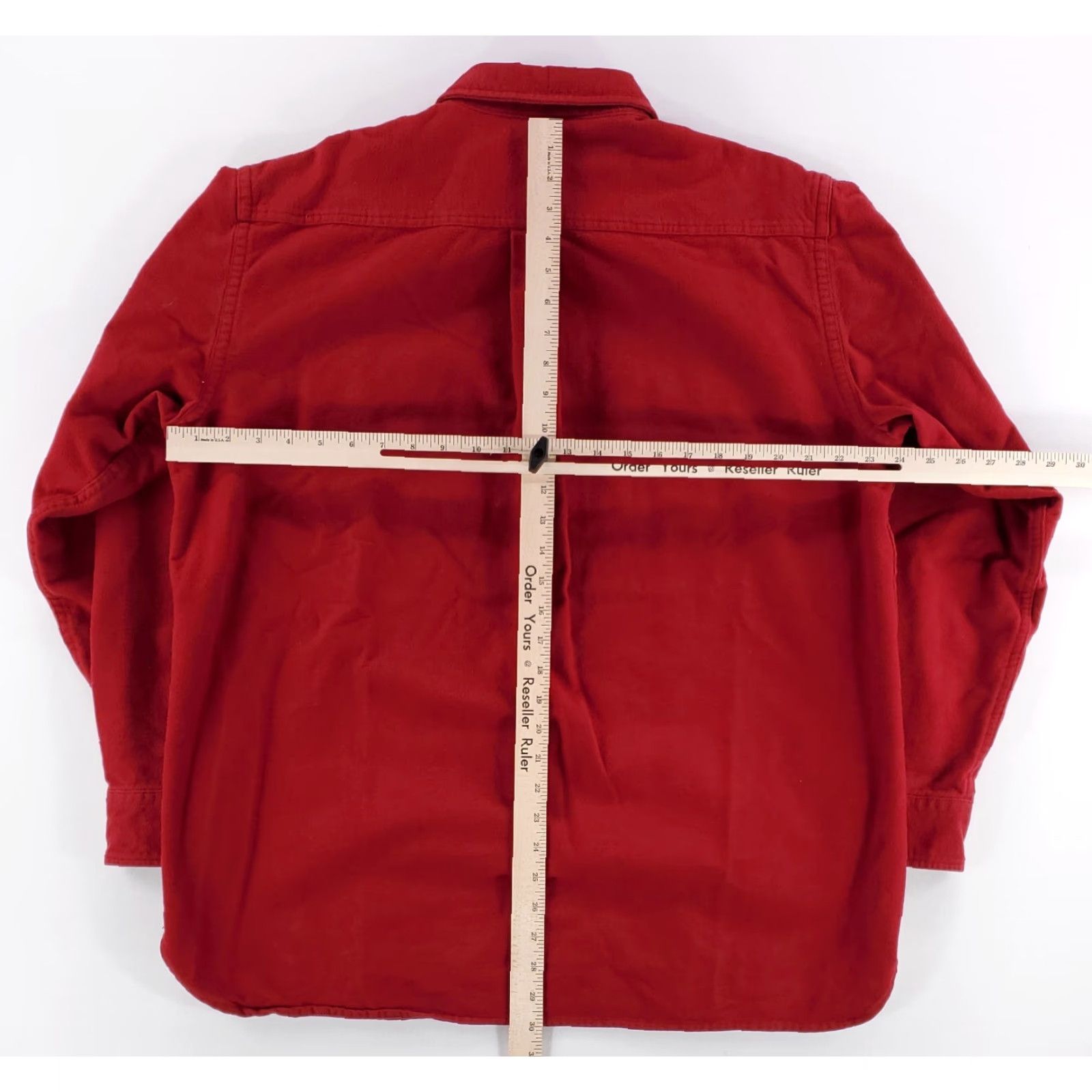 Vintage LL Bean Chamois Flannel Button Up Shirt Red Long Sleeve Mens L Size US L / EU 52-54 / 3 - 4 Thumbnail