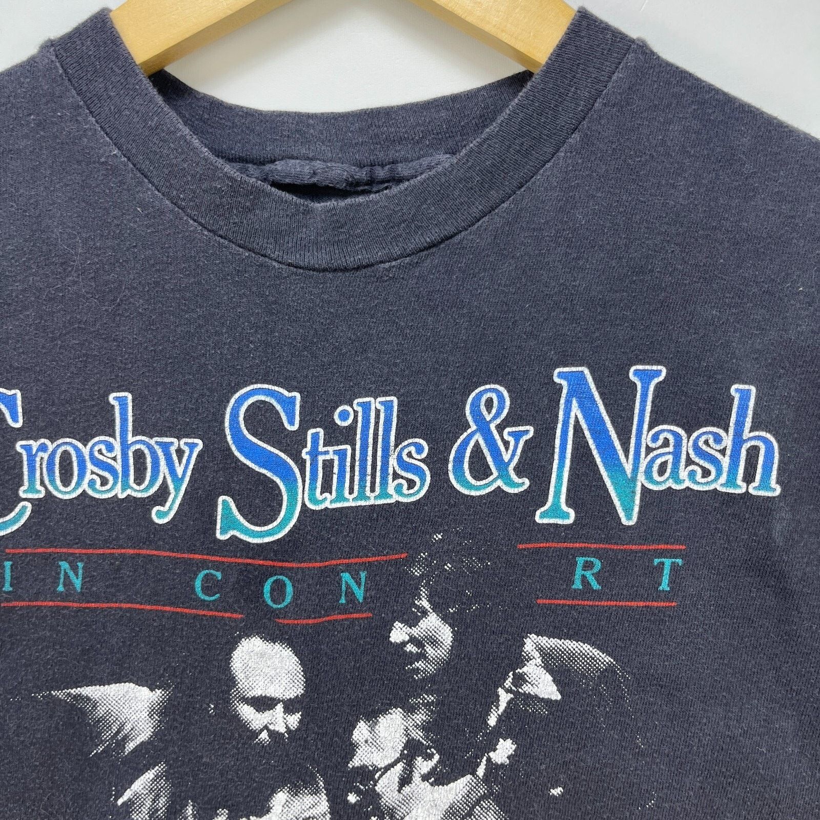 Vintage 80s Crosby Stills & Nash Concert Band Med-Large 1984