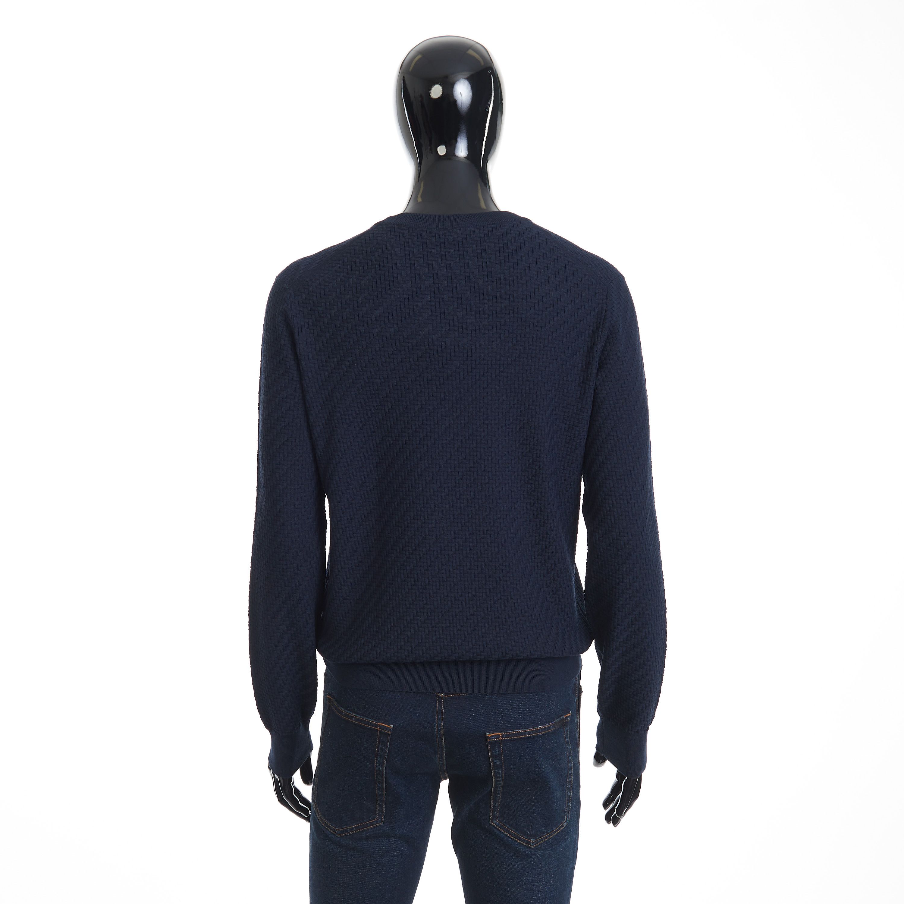 Brioni Navy Blue Crewneck Sweater Size US L / EU 52-54 / 3 - 4 Thumbnail