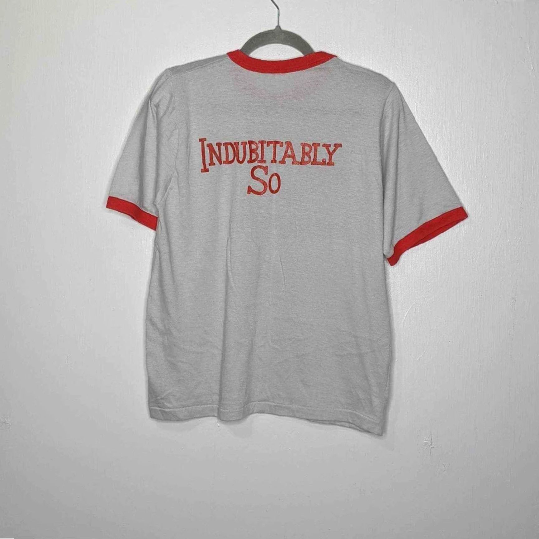 Vintage VINTAGE Chick Charney Bahamas VTG Shirt Art Funny Joke Book Fairy Tale Ringer Shirt M Unisex Adults Gray Mens Womens Boys Girls Size US M / EU 48-50 / 2 - 3 Thumbnail