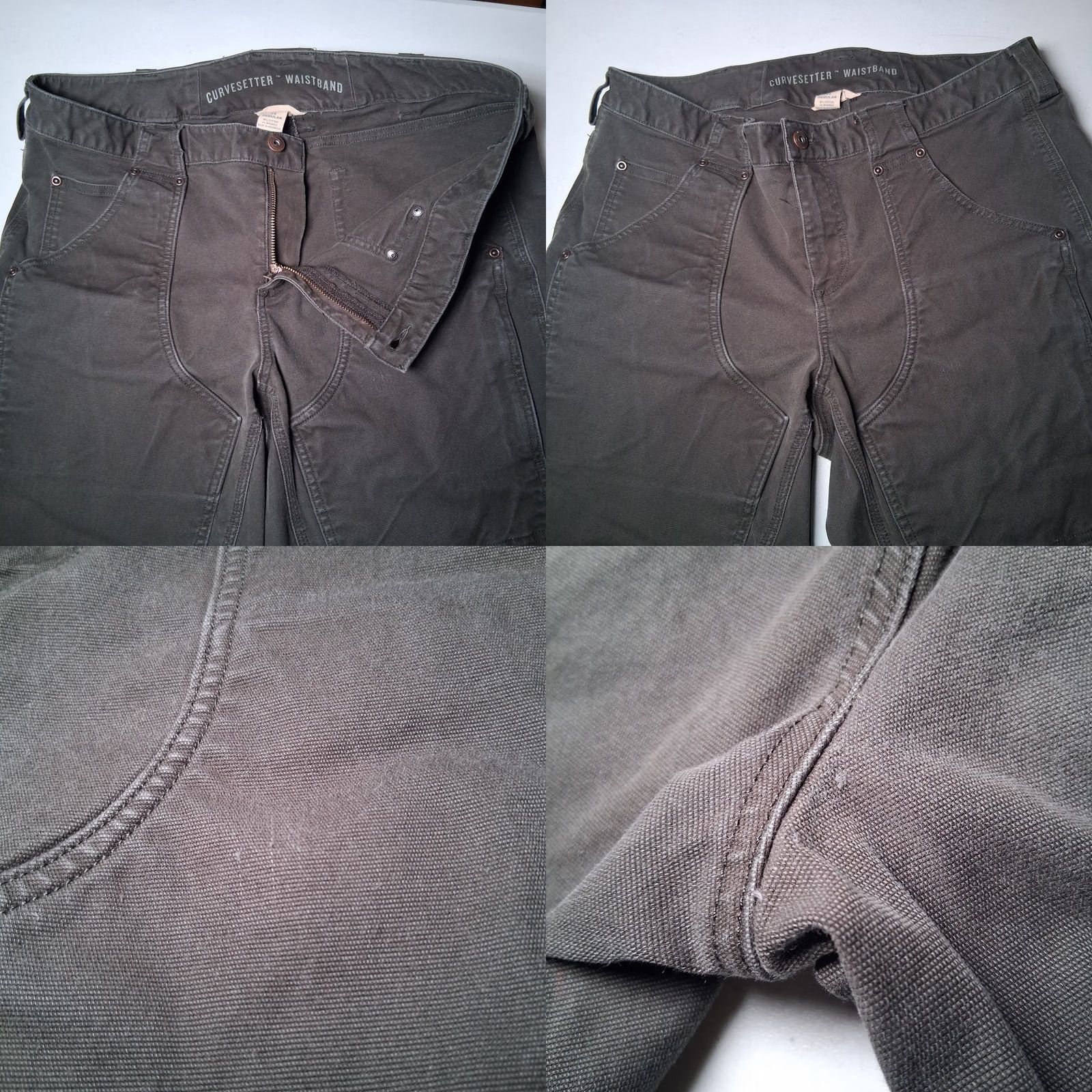 Duluth Trading Company Duluth Trading Co Pants Women 14 Regular Gray Canvas Double Knee Curvesetter Waist Workwear Utility Size 36" / US 14 / IT 50 - 11 Thumbnail