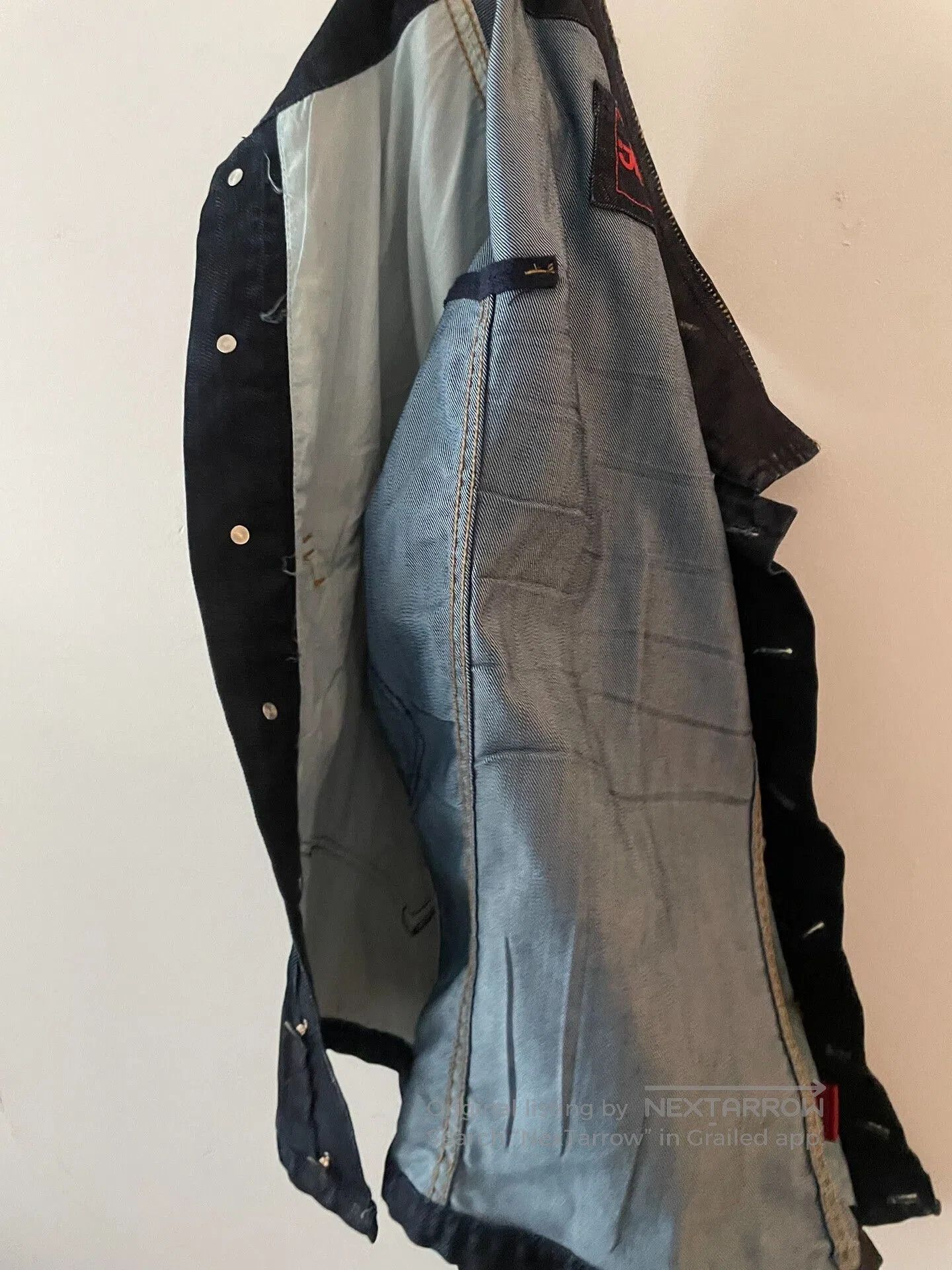 JEANERICA stylish denim jacket with star patterns. Size US L / EU 52-54 / 3 - 5 Thumbnail