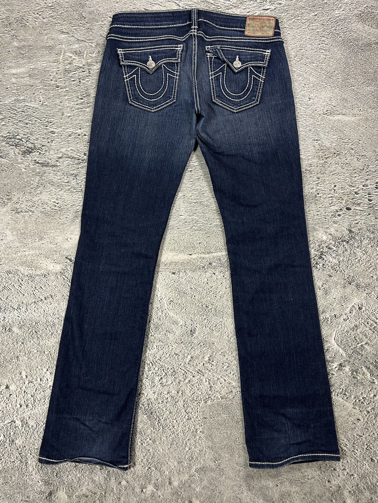 True Religion True Religion jeans flared vintage navy blue Billy white Size 30" / US 8 / IT 44 - 1 Thumbnail