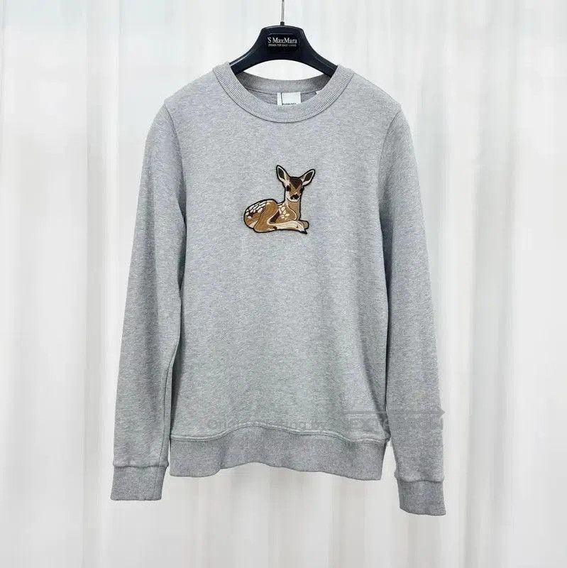 Burberry Burberry Gray Embroidered Logo Long Sleeve Sweatshirt. Size XS / US 0-2 / IT 36-38 - 1 Thumbnail