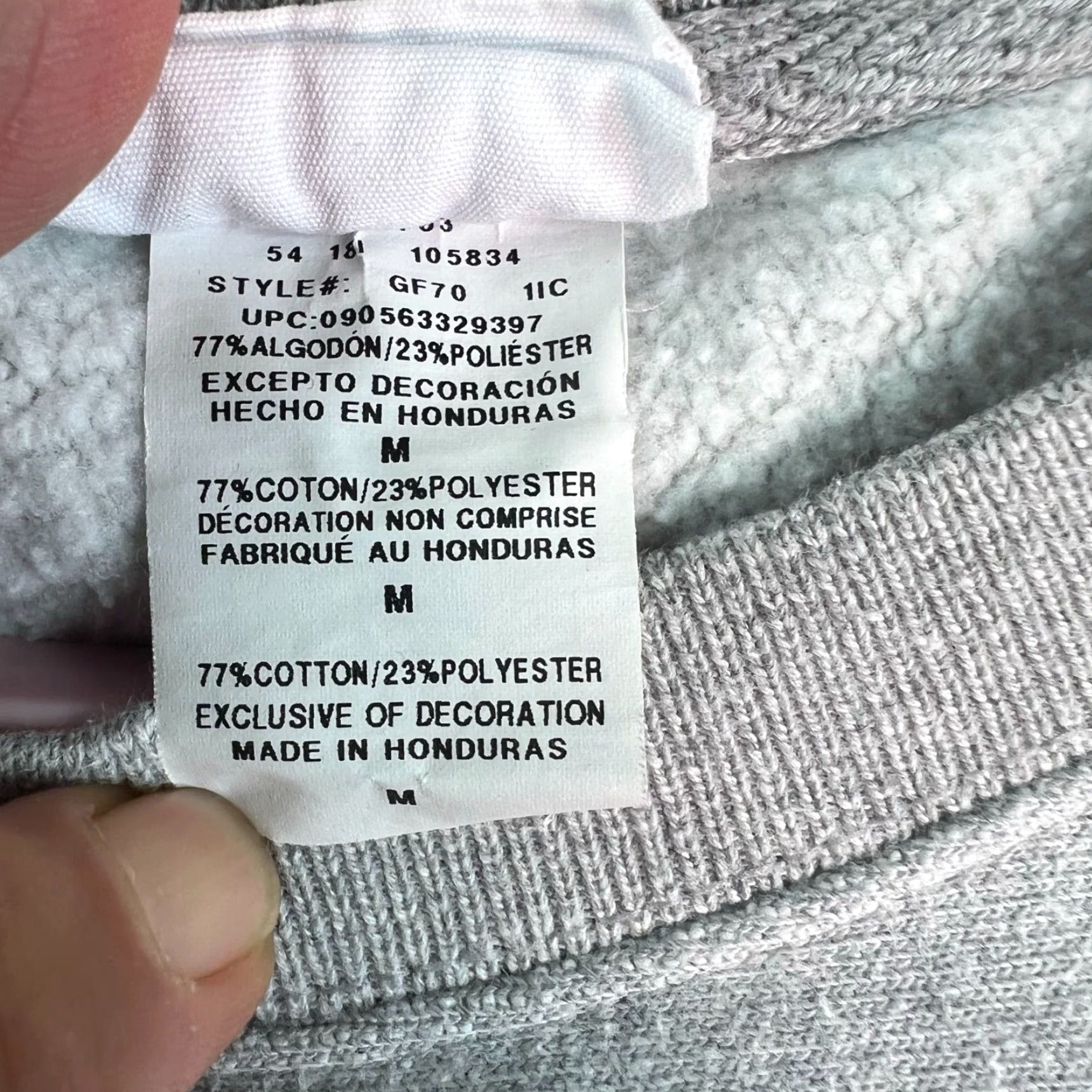 Champion Champion Men's Sweatshirt Front/Back Hit Graphic Gray M Sweatshirt Size US M / EU 48-50 / 2 - 4 Thumbnail