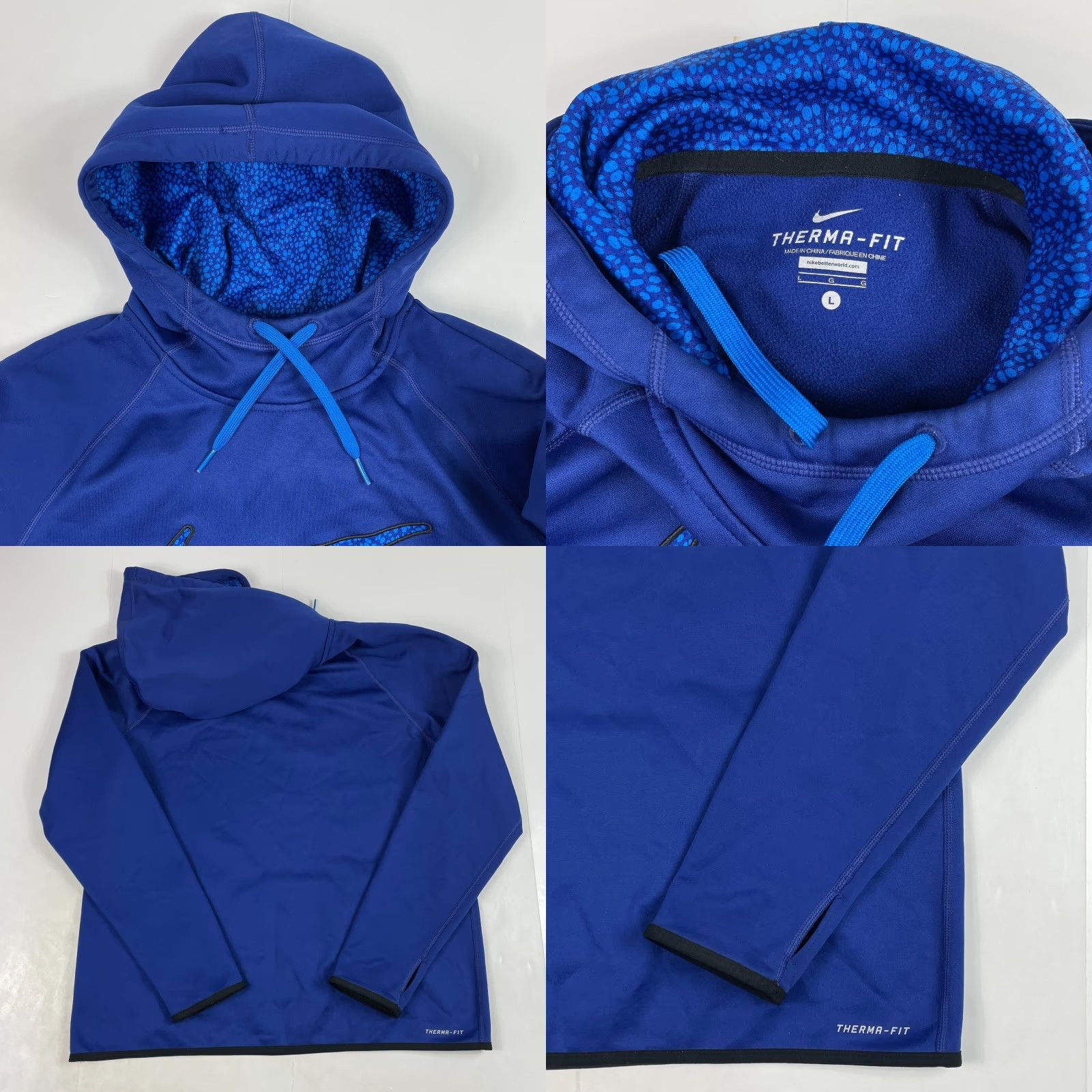 Nike VINTAGE Nike Therma Swoosh Hoodie Womens Large Purple Long Sleeve Pullover Gym Workout Size L / US 10 / IT 46 - 8 Thumbnail