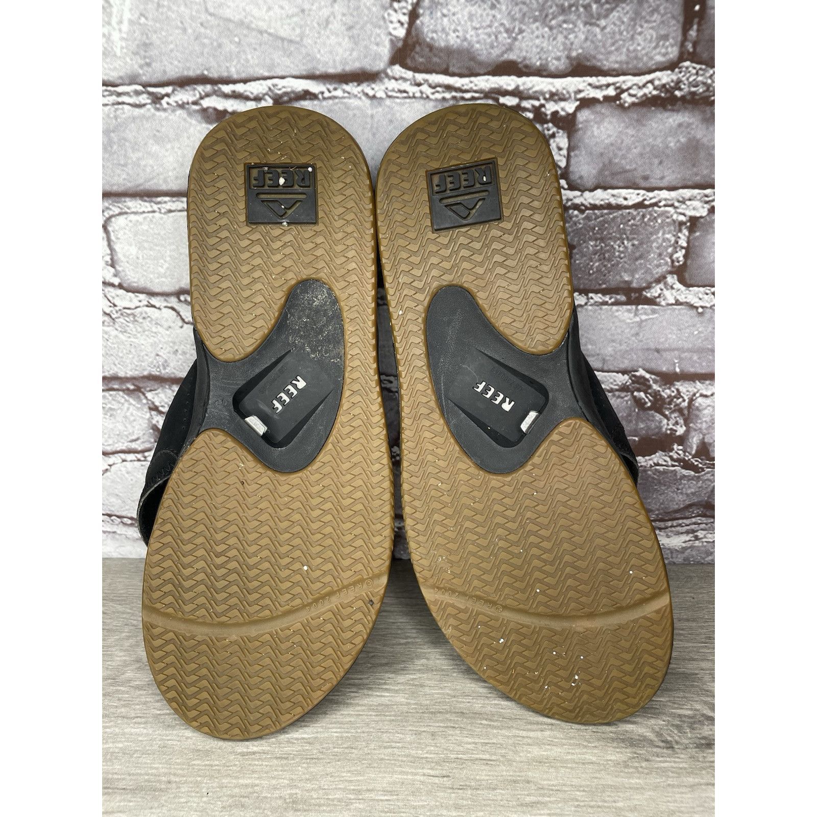 REEF Reef Black Synthetic Bottle Opener Foam Flip Flop Sandals Me Size US 13 / EU 46 - 7 Thumbnail