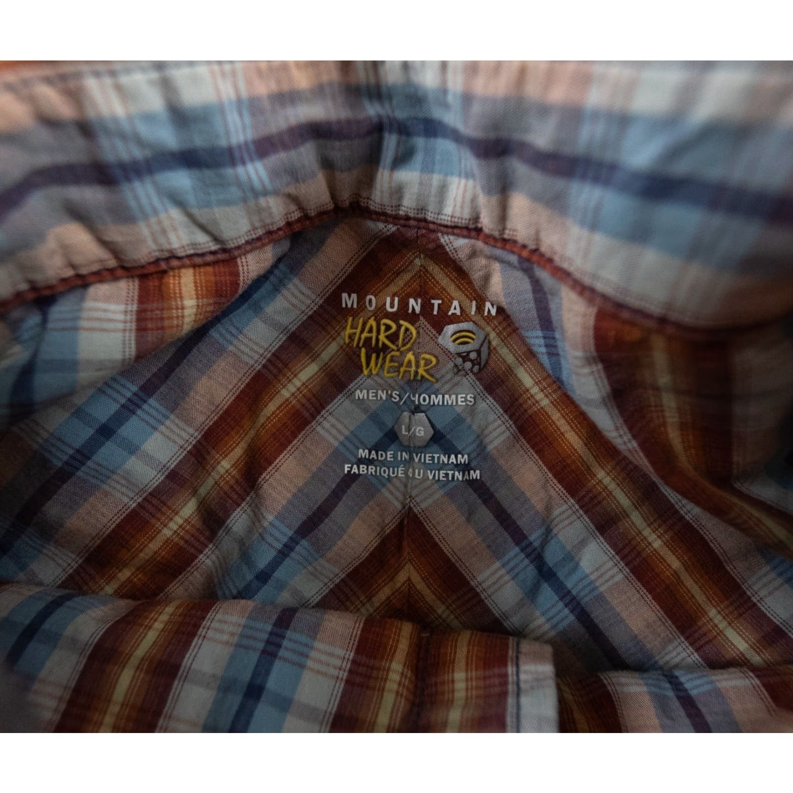 Mountain Hardwear Mountain Hardwear Shirt Mens Large Short Sleeve Button-Up Plaid Multicolor Cotton Snaps Embroidered All Seasons Outdoor Regular Basic Casual Mens Size US L / EU 52-54 / 3 - 7 Thumbnail