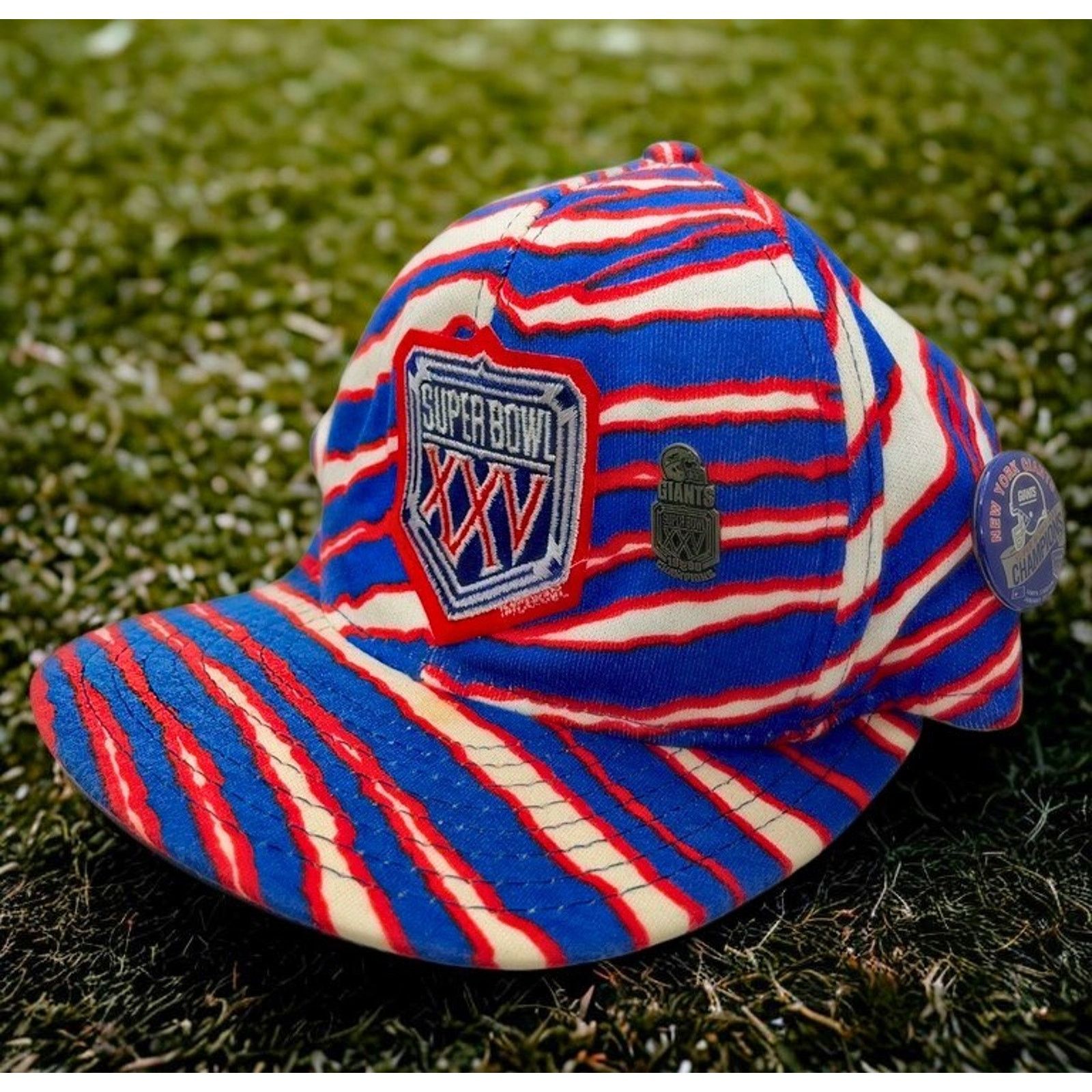 Zubaz NFL Super Bowl Zubaz Bills vs Giants Snapback Hat EUC Size ONE SIZE - 12 Thumbnail