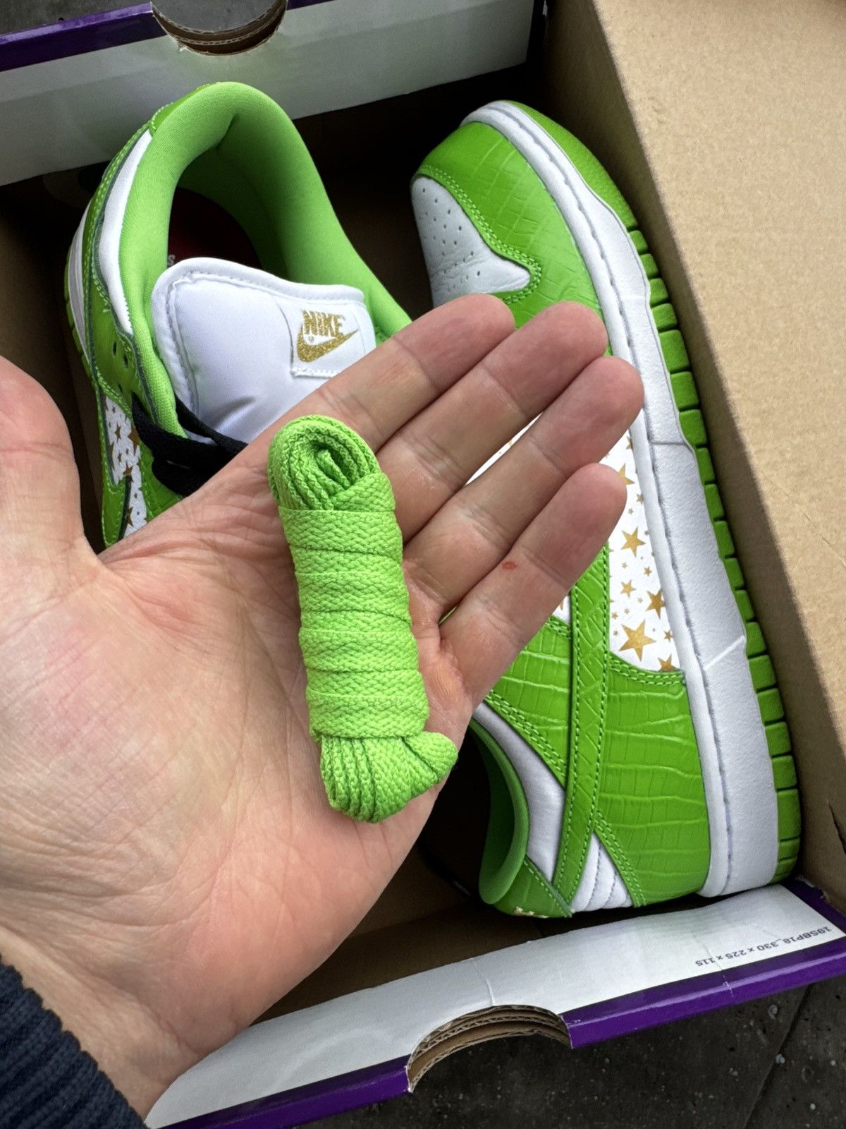 Nike Dunk Sb x Supreme Streetwear Sneakers Stars mean green