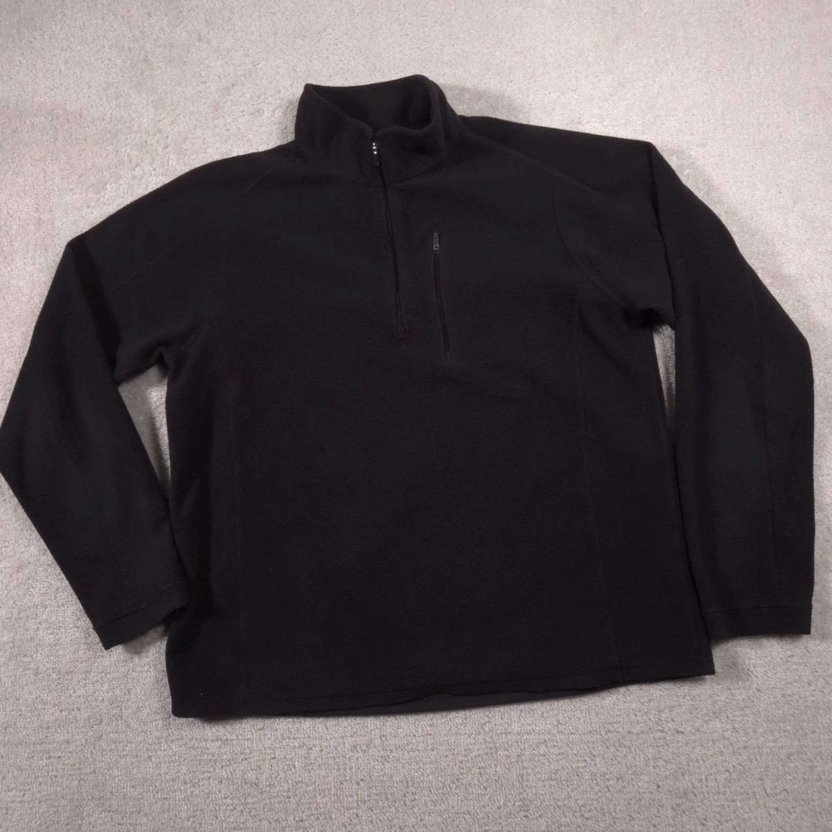 Vintage L.L.Bean Pullover Mens Large Black Fleece 1/4 Zip Mock Neck Chest Pocket Winter Size US L / EU 52-54 / 3 - 3 Thumbnail