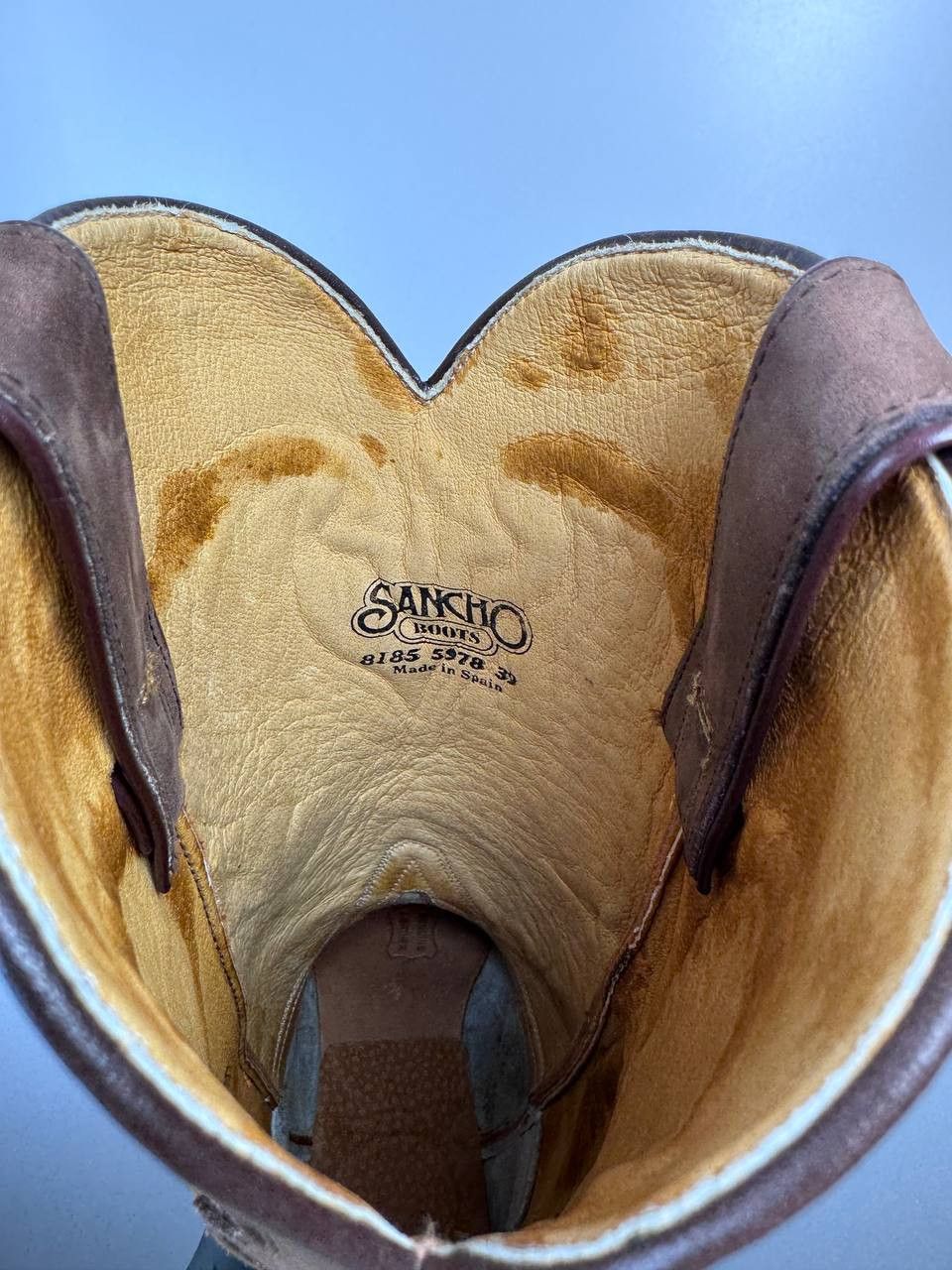 Sancho Boots Sancho Cowboy Boots Leather Western Brown Beige Mens Size 39 Size US 6 / EU 39 - 8 Thumbnail