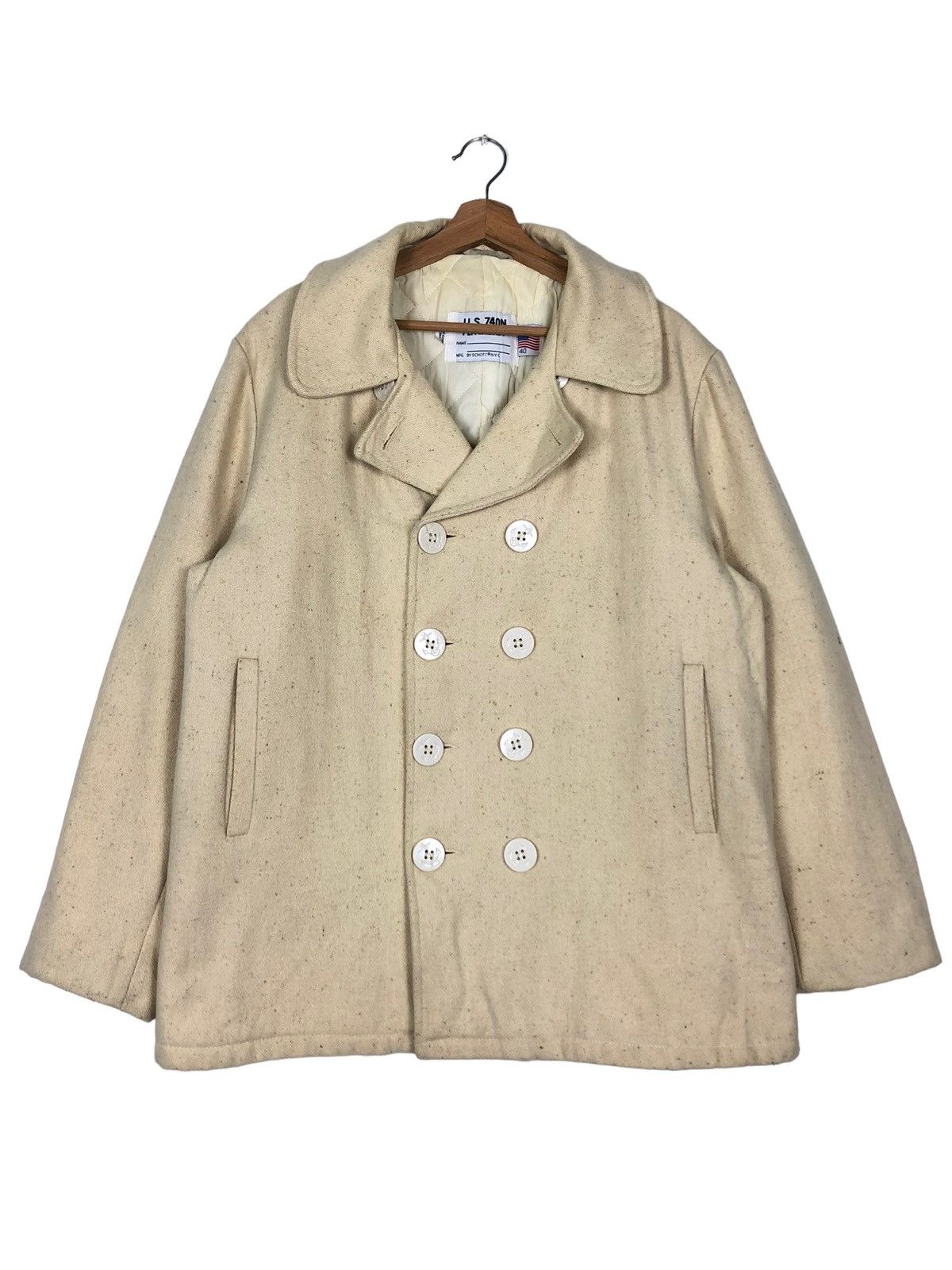 Schott 🔥90’s VINTAGE U.S. 740N PEA JACKET SCHOTT MADE IN USA Size US M / EU 48-50 / 2 - 2 Thumbnail