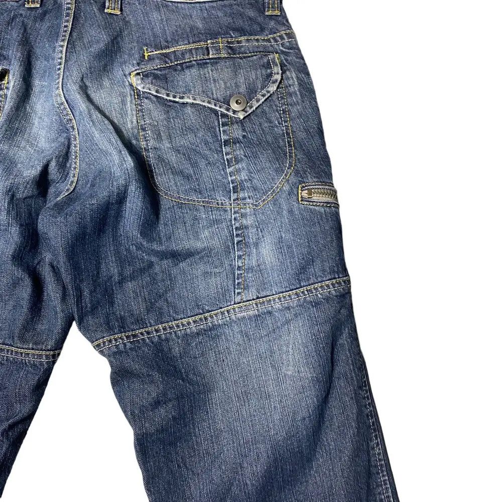 Japanese Brand lcco japanesebrand multizip pocket denim y2k lgb Size US 33 - 14 Thumbnail