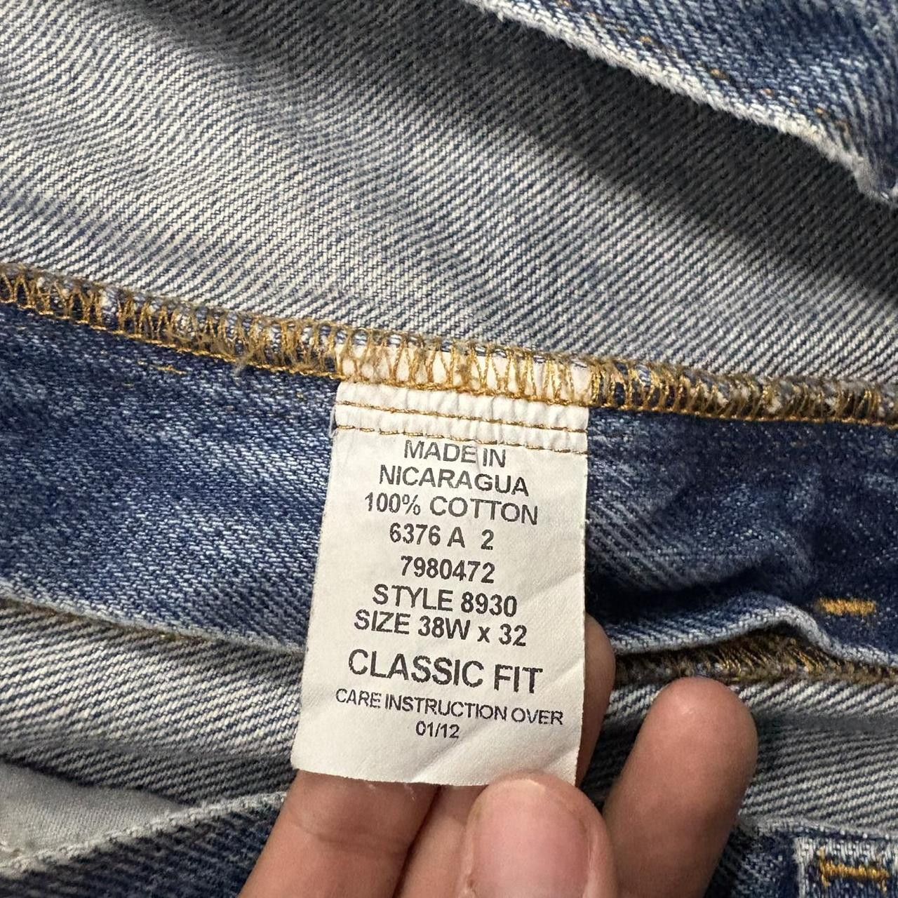 Vintage Crazy Vintage Y2K/2000s Baggy Workwear Style Medium Wash Denim Jeans! Size US 38 / EU 54 - 8 Thumbnail
